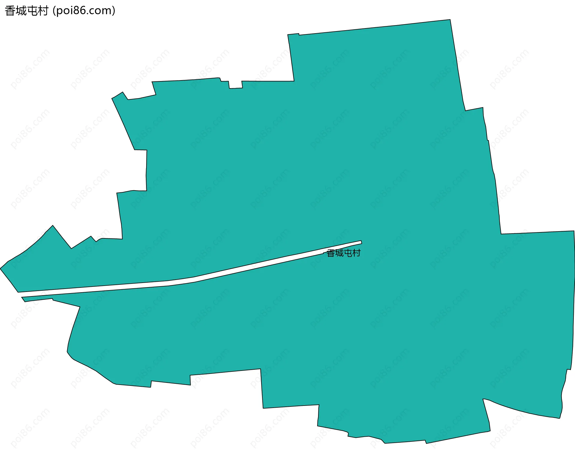 香城屯村边界地图
