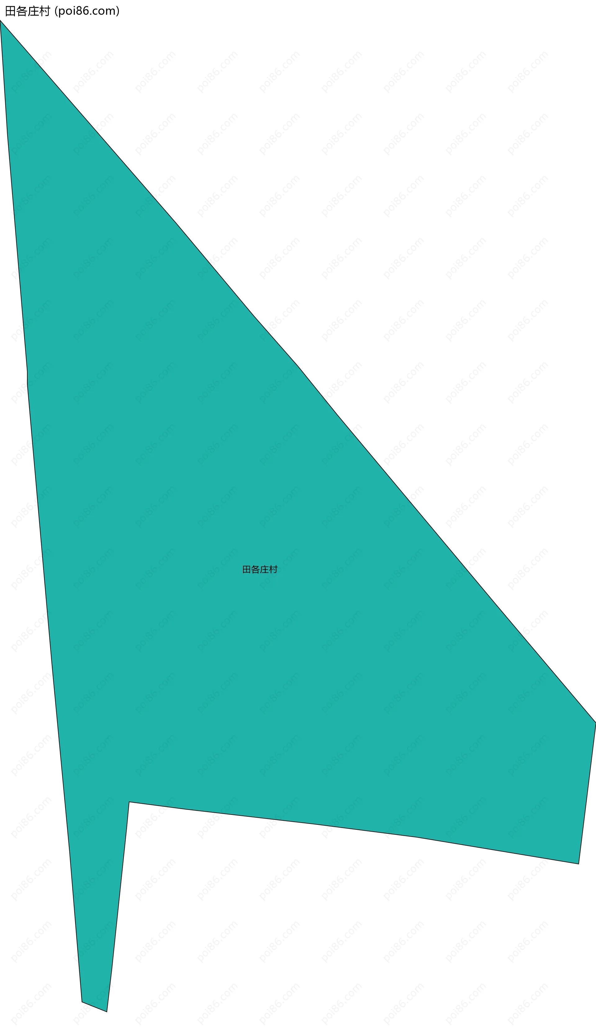 田各庄村边界地图