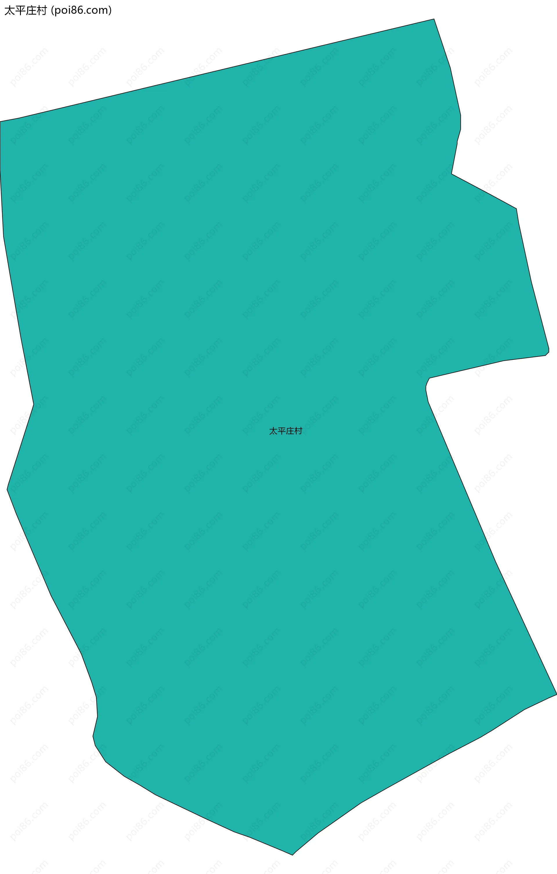 太平庄村边界地图