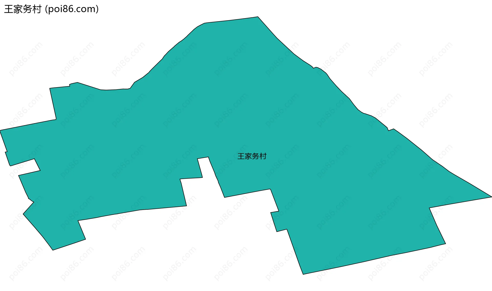 王家务村边界地图