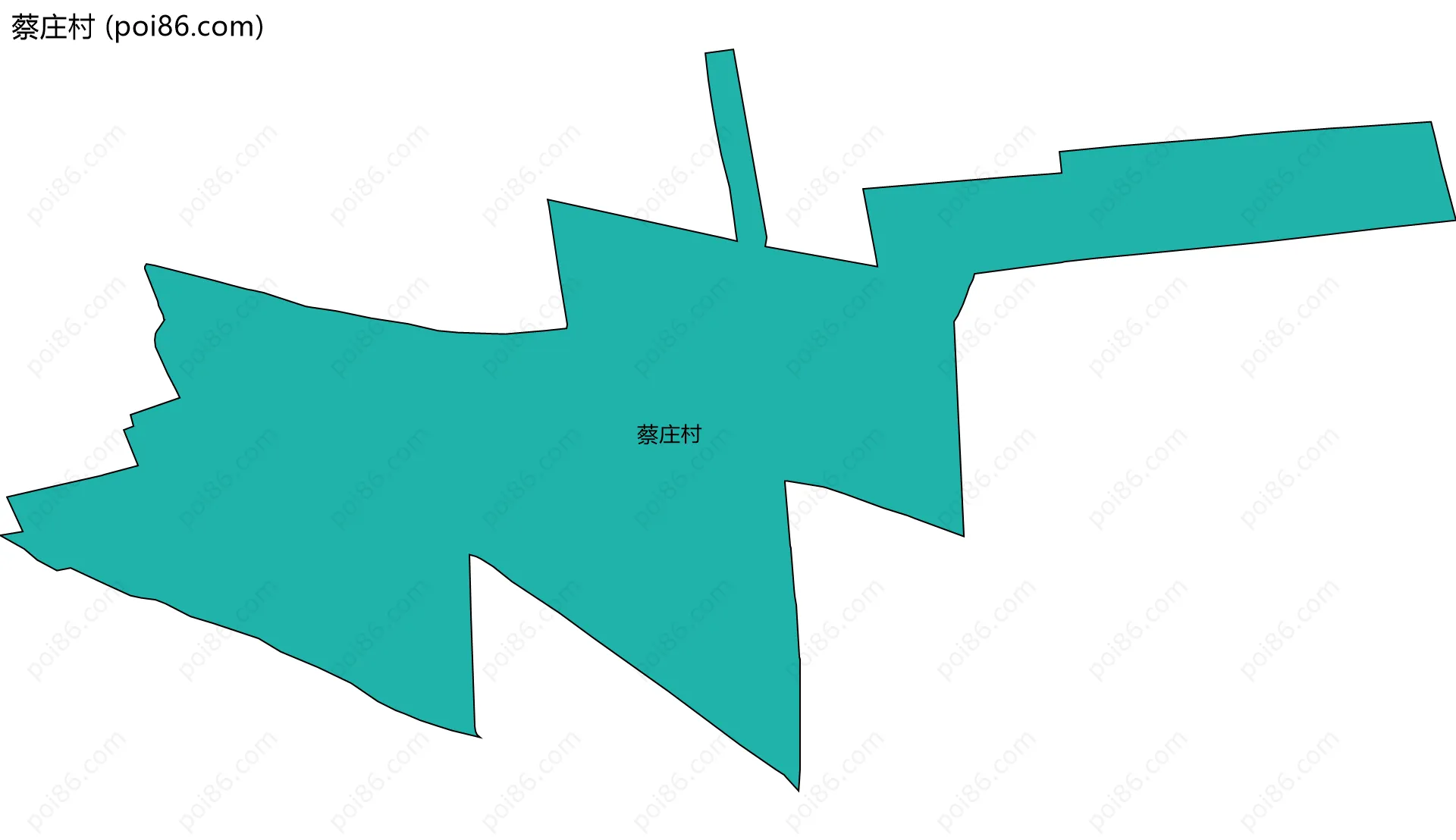 蔡庄村边界地图