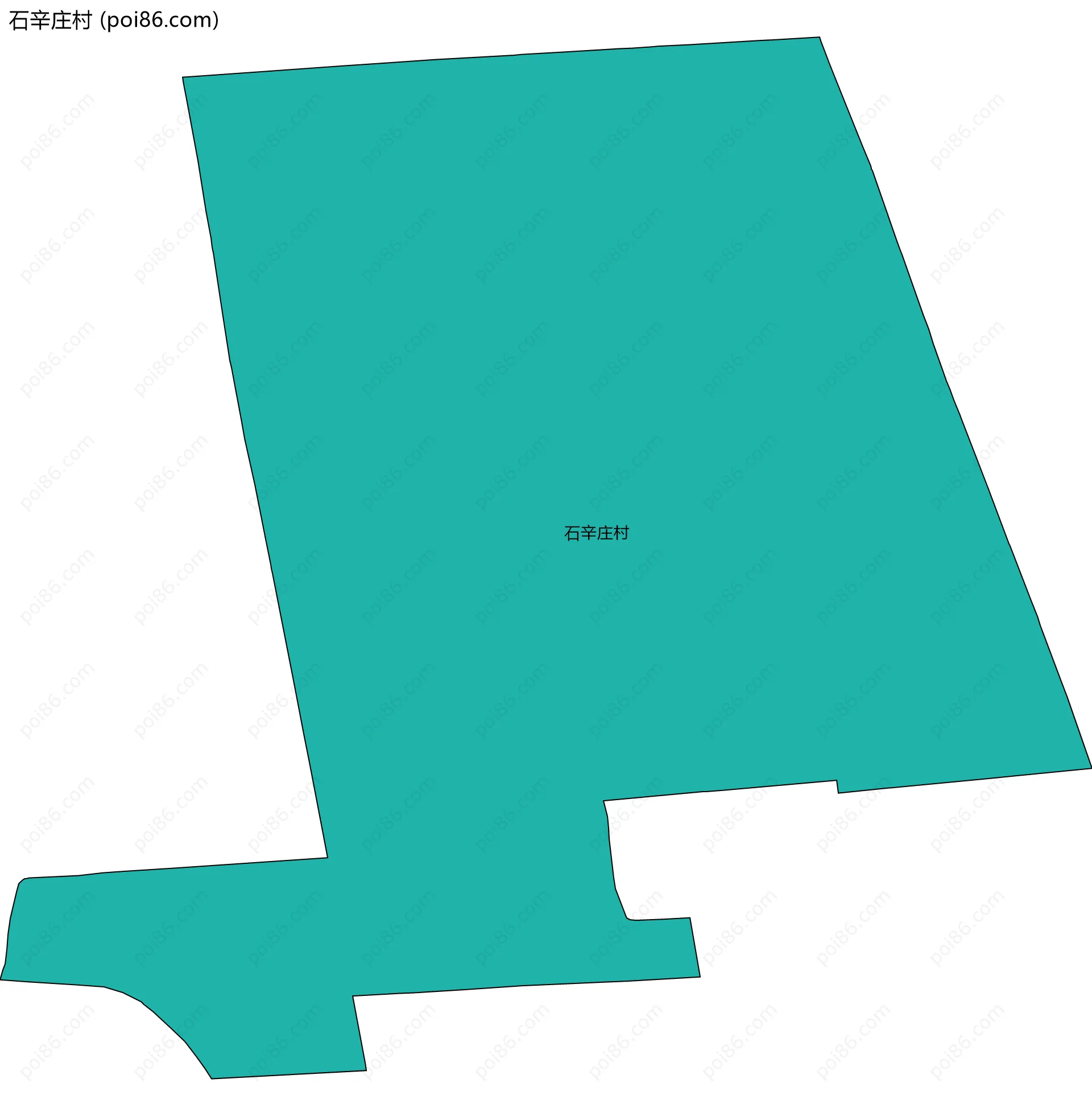 石辛庄村边界地图
