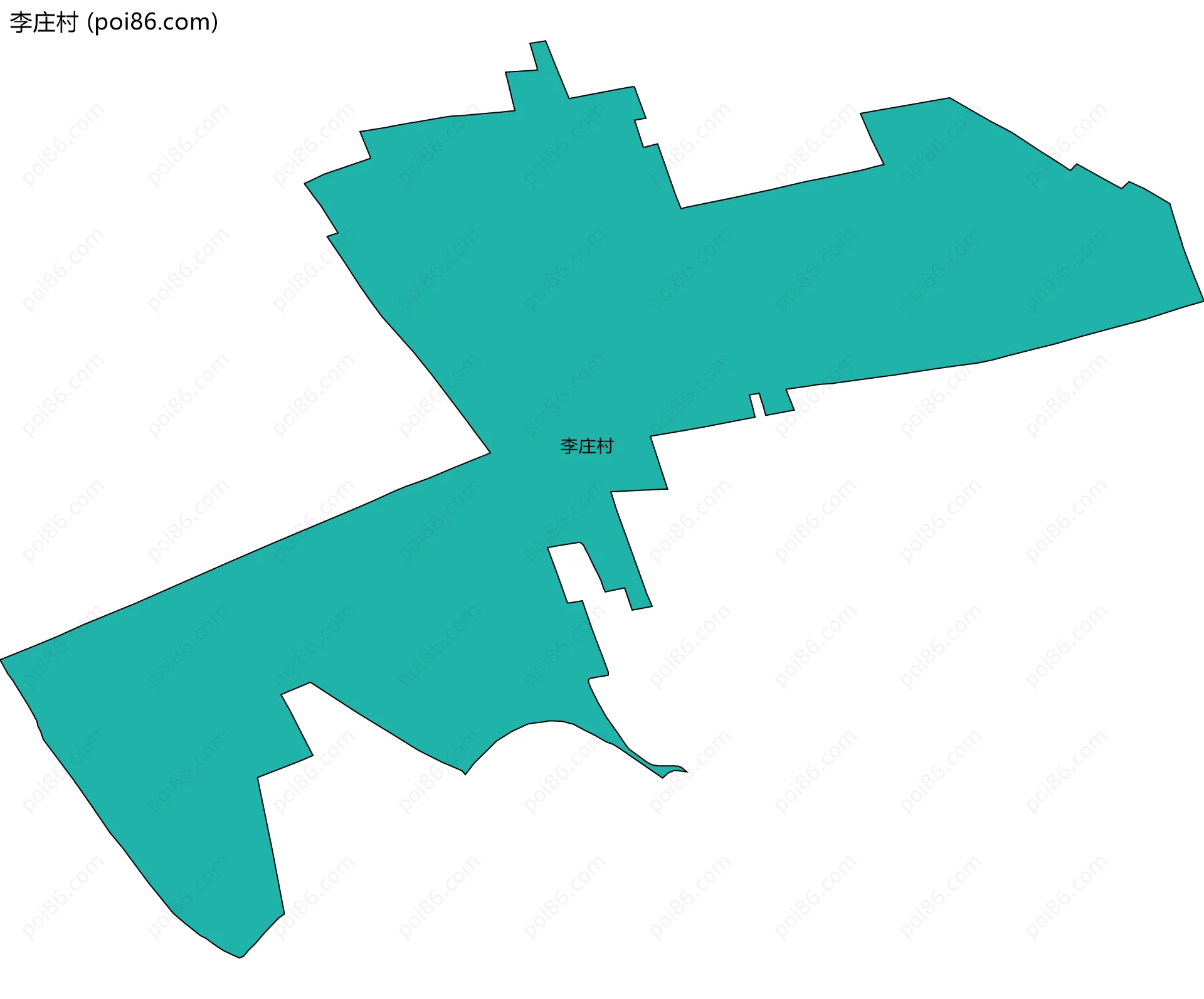 李庄村边界地图