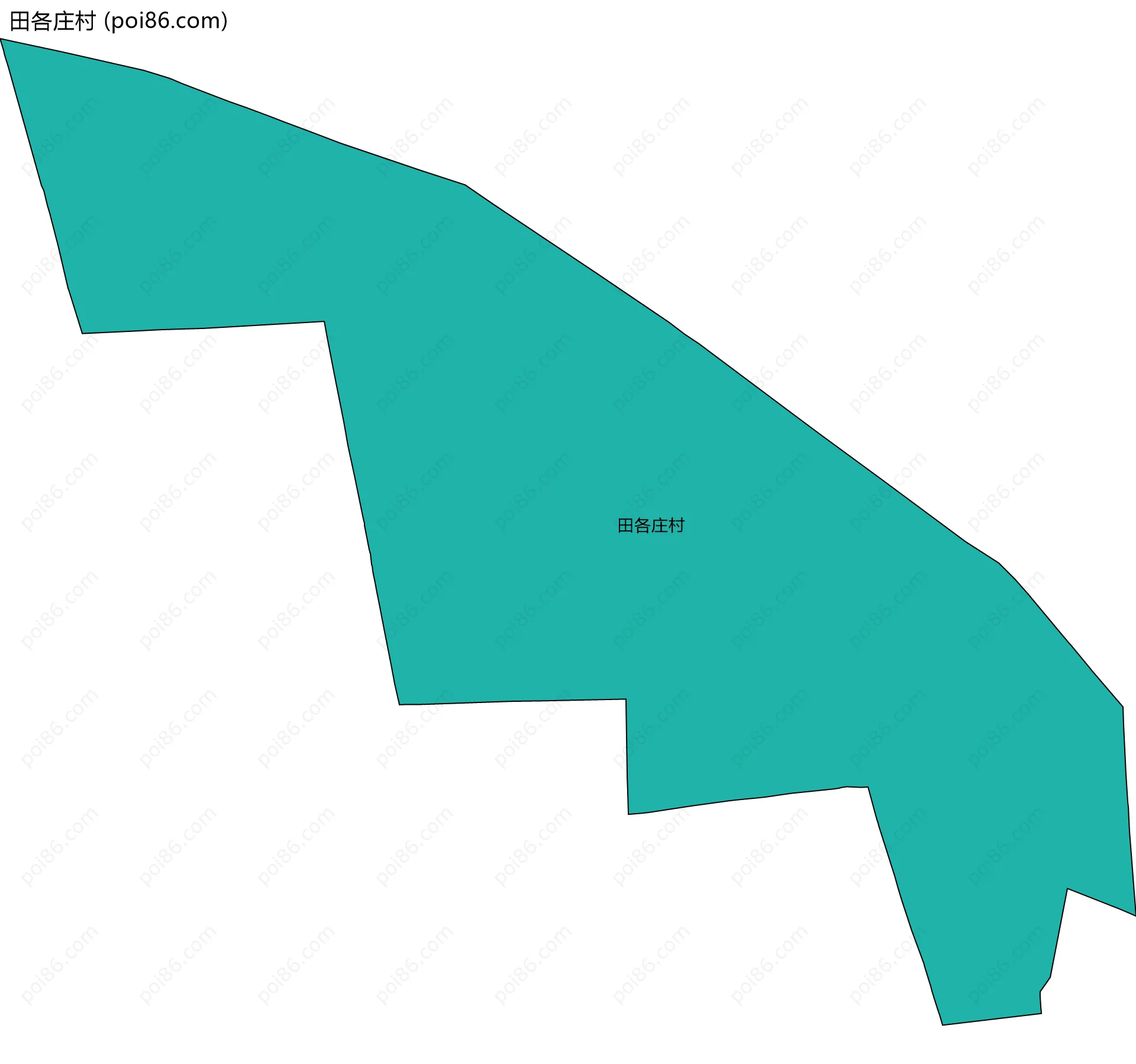 田各庄村边界地图