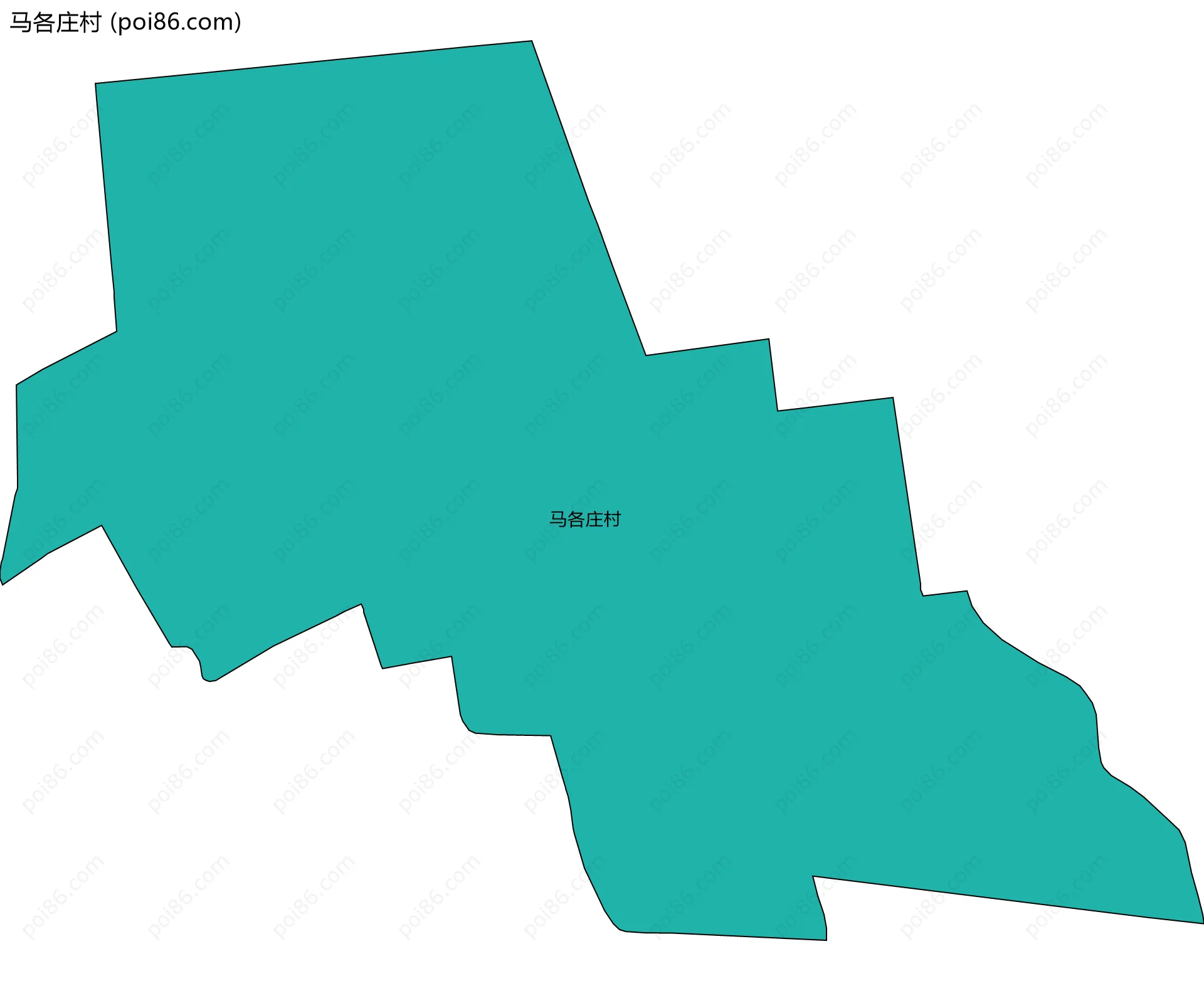 马各庄村边界地图