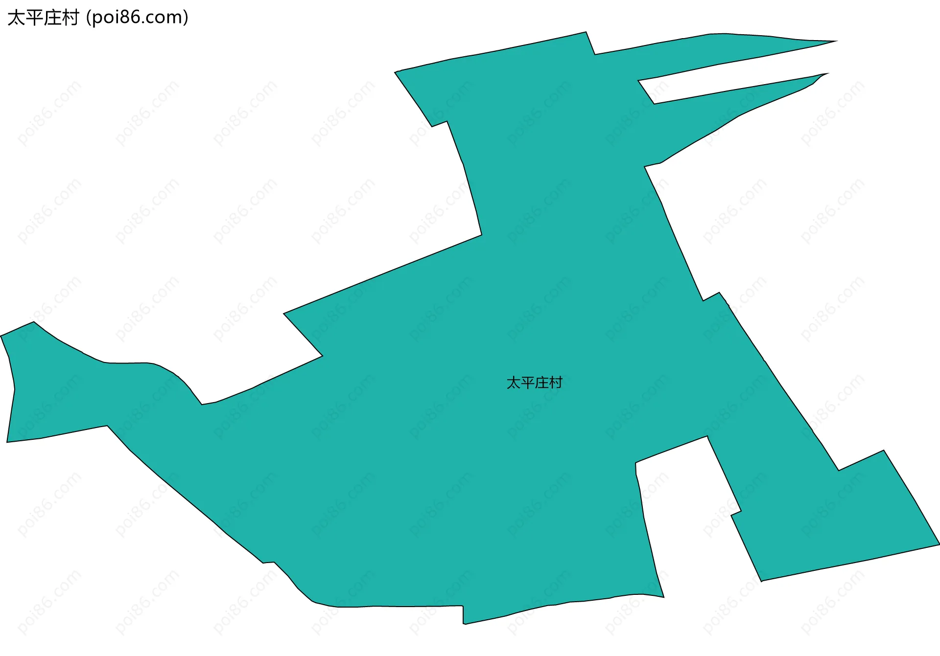 太平庄村边界地图