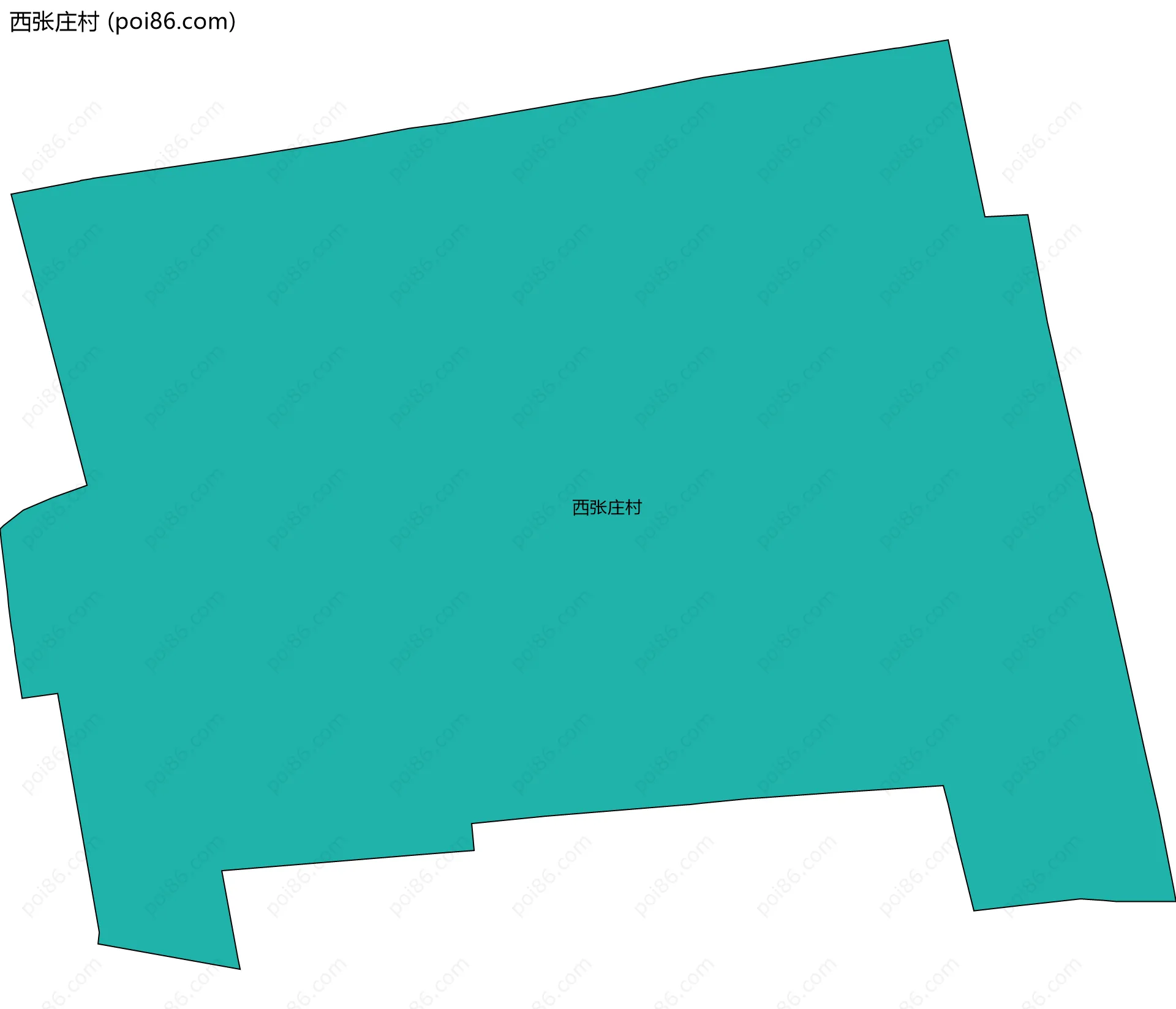 西张庄村边界地图