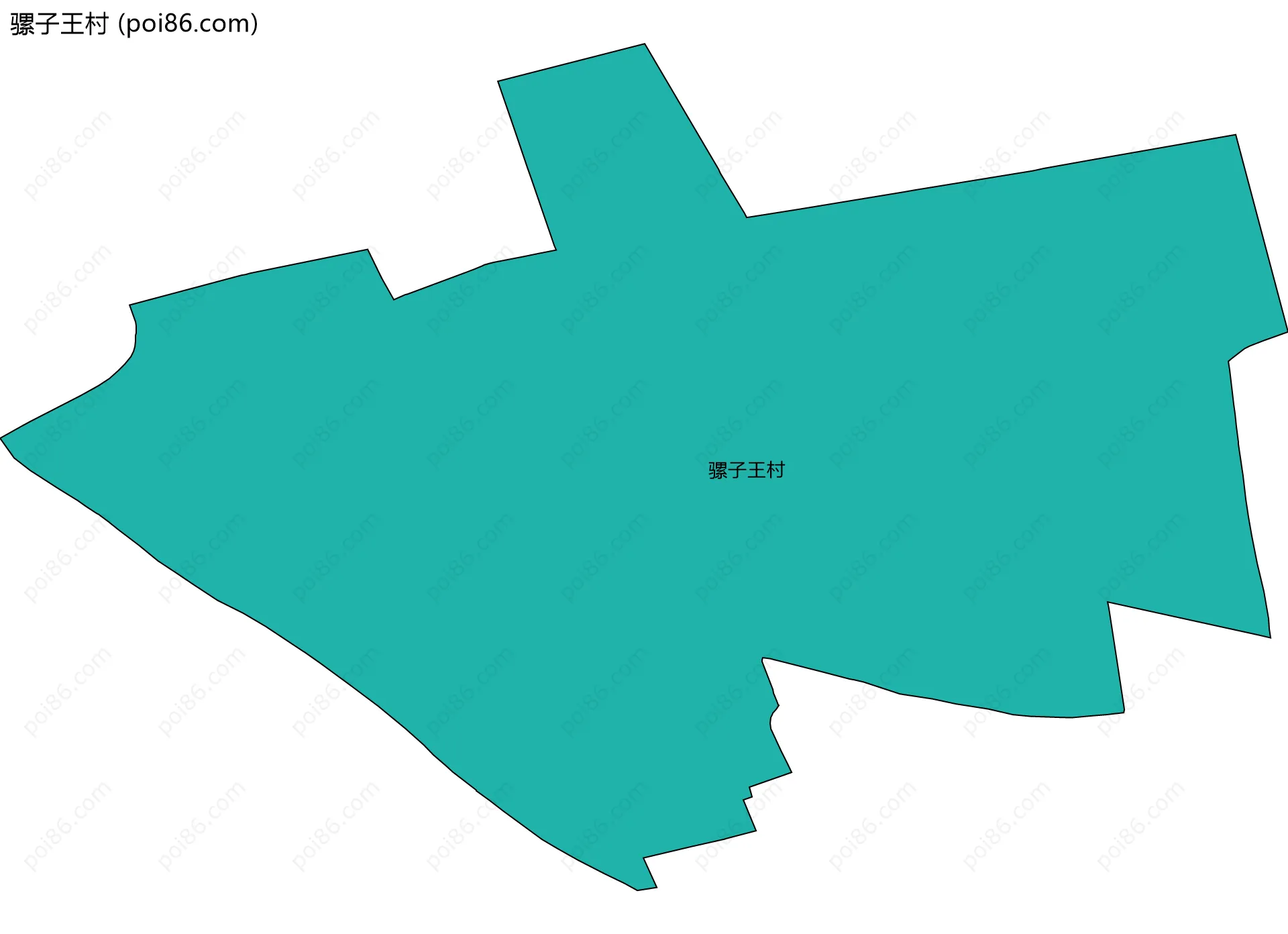 骡子王村边界地图