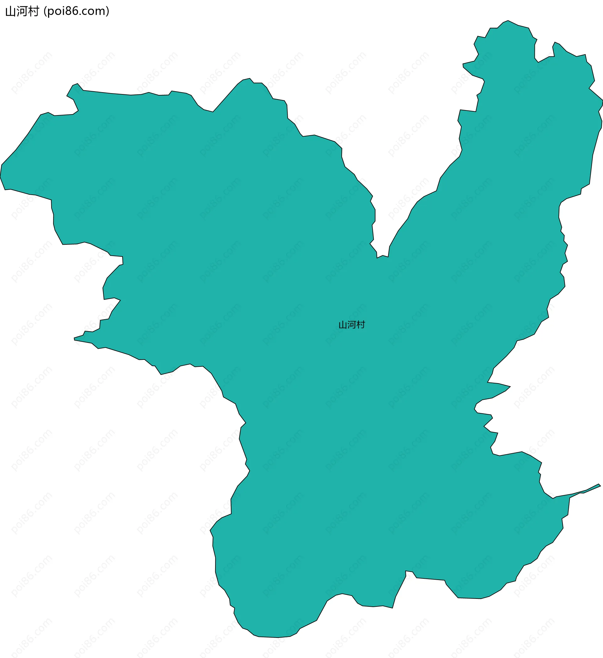 山河村边界地图