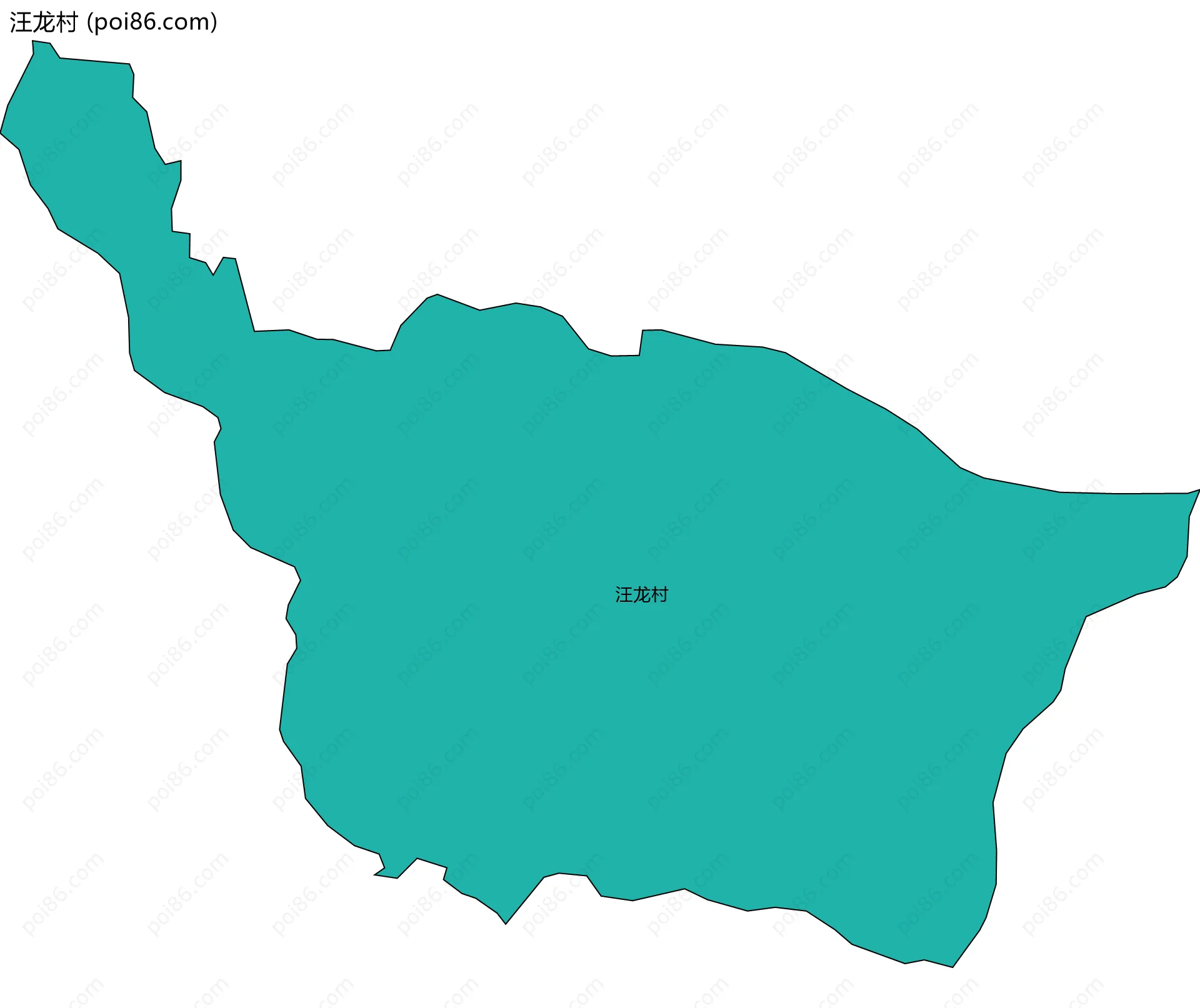 汪龙村边界地图