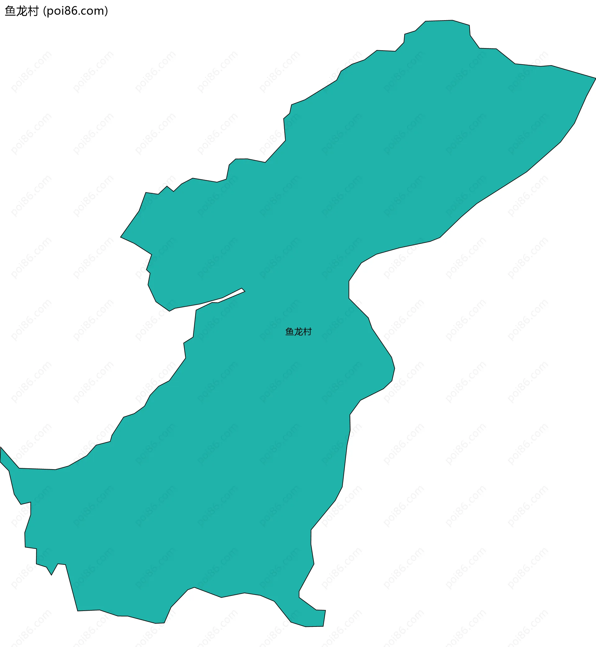 鱼龙村边界地图