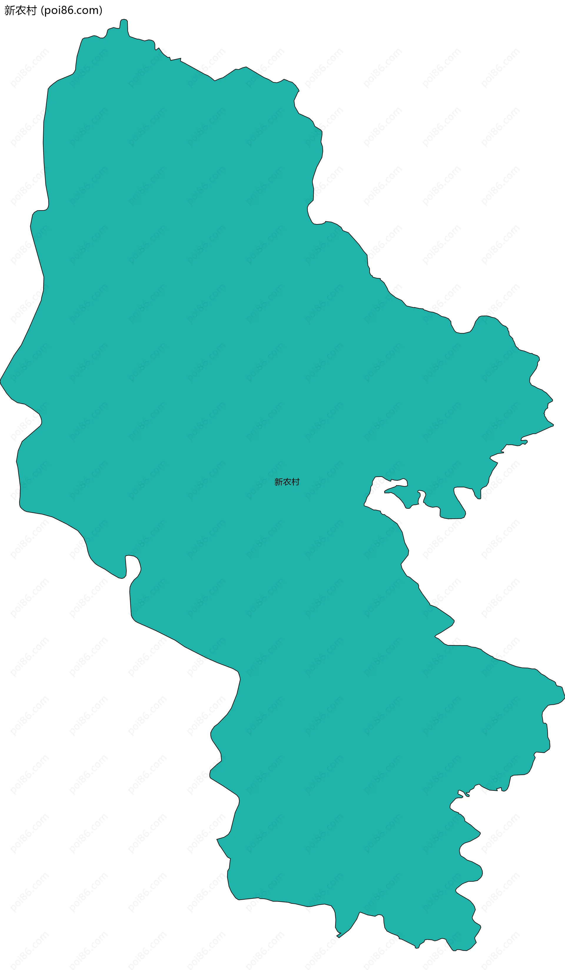 新农村边界地图