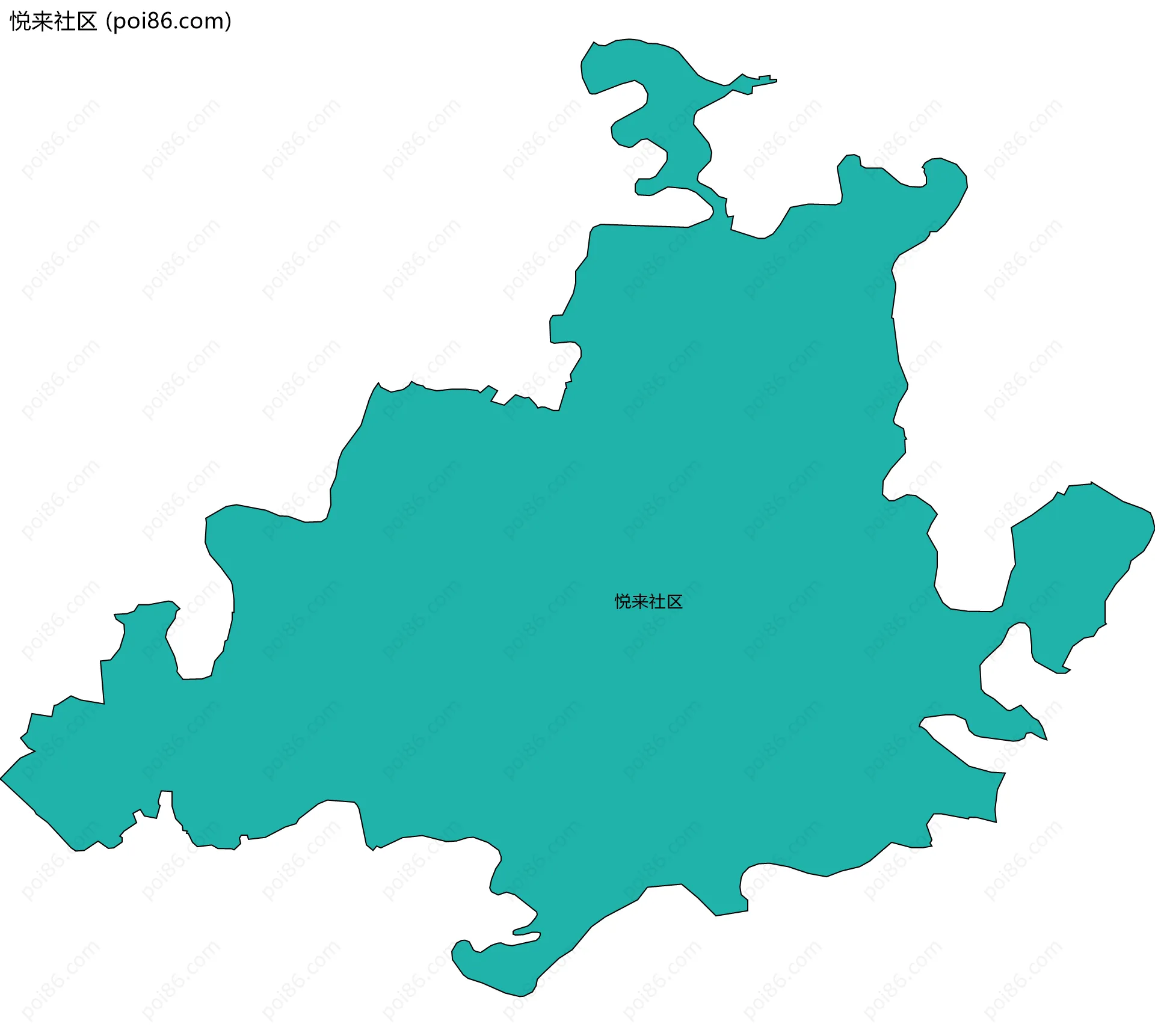 悦来社区边界地图