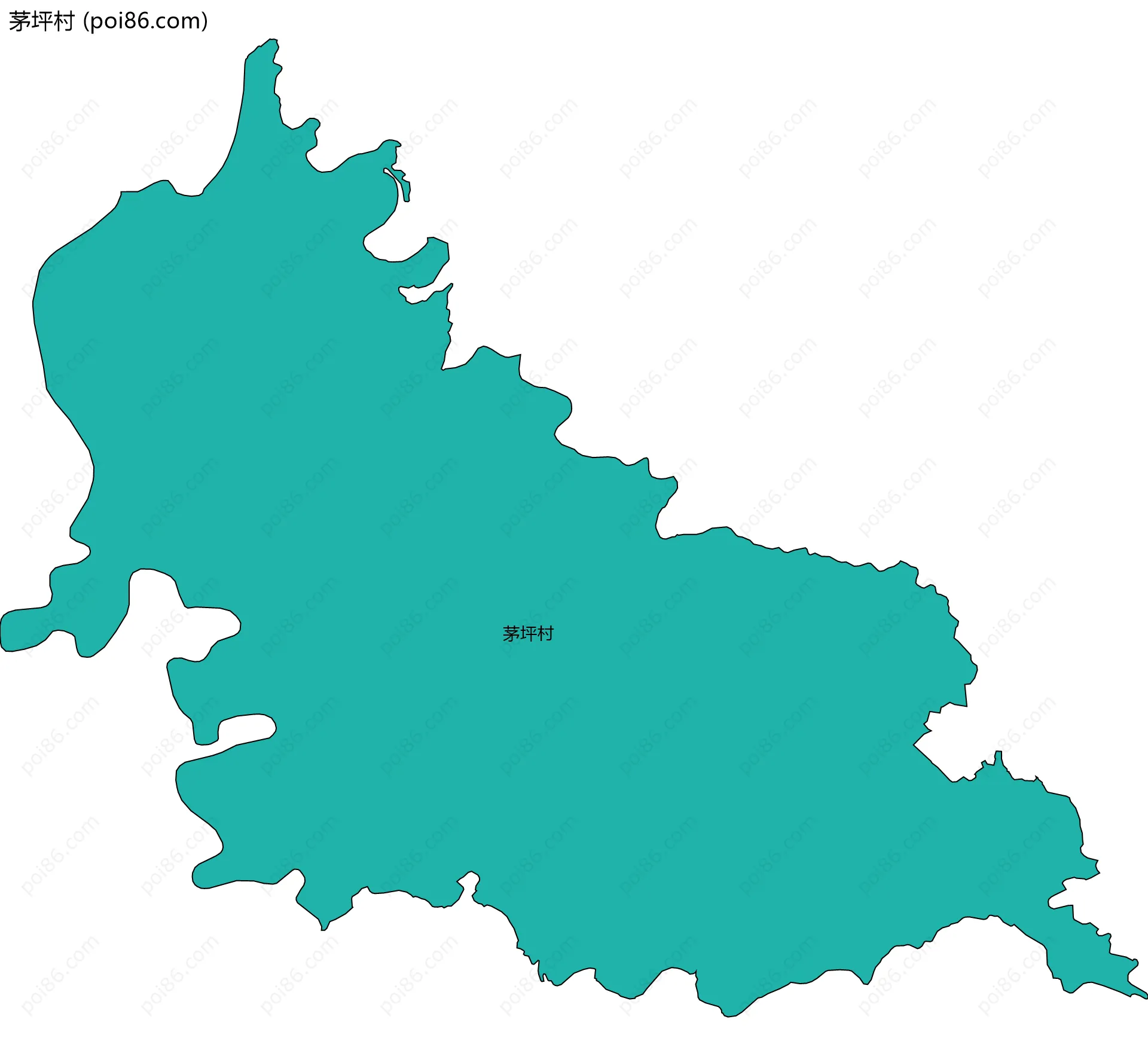 茅坪村边界地图