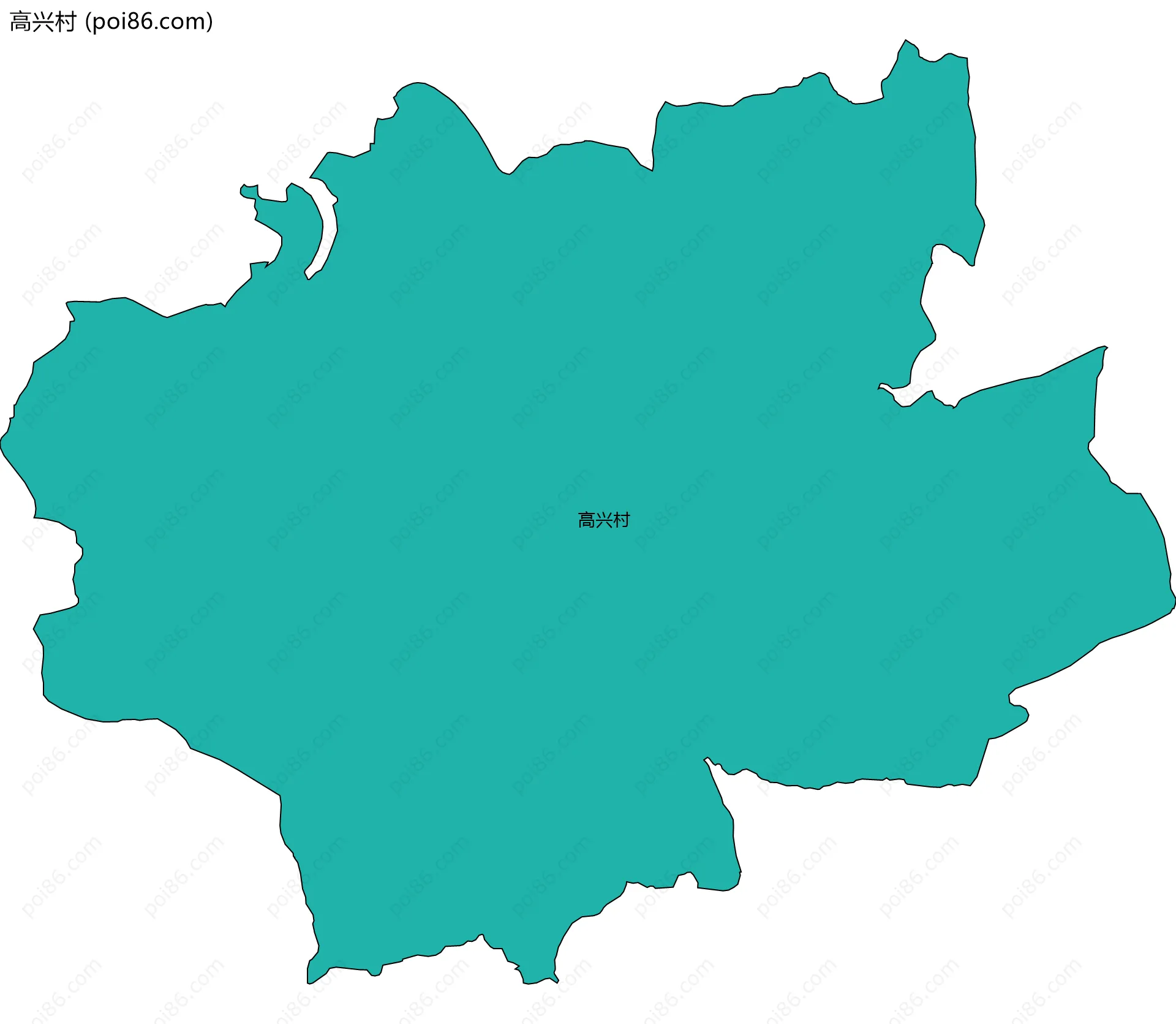 高兴村边界地图