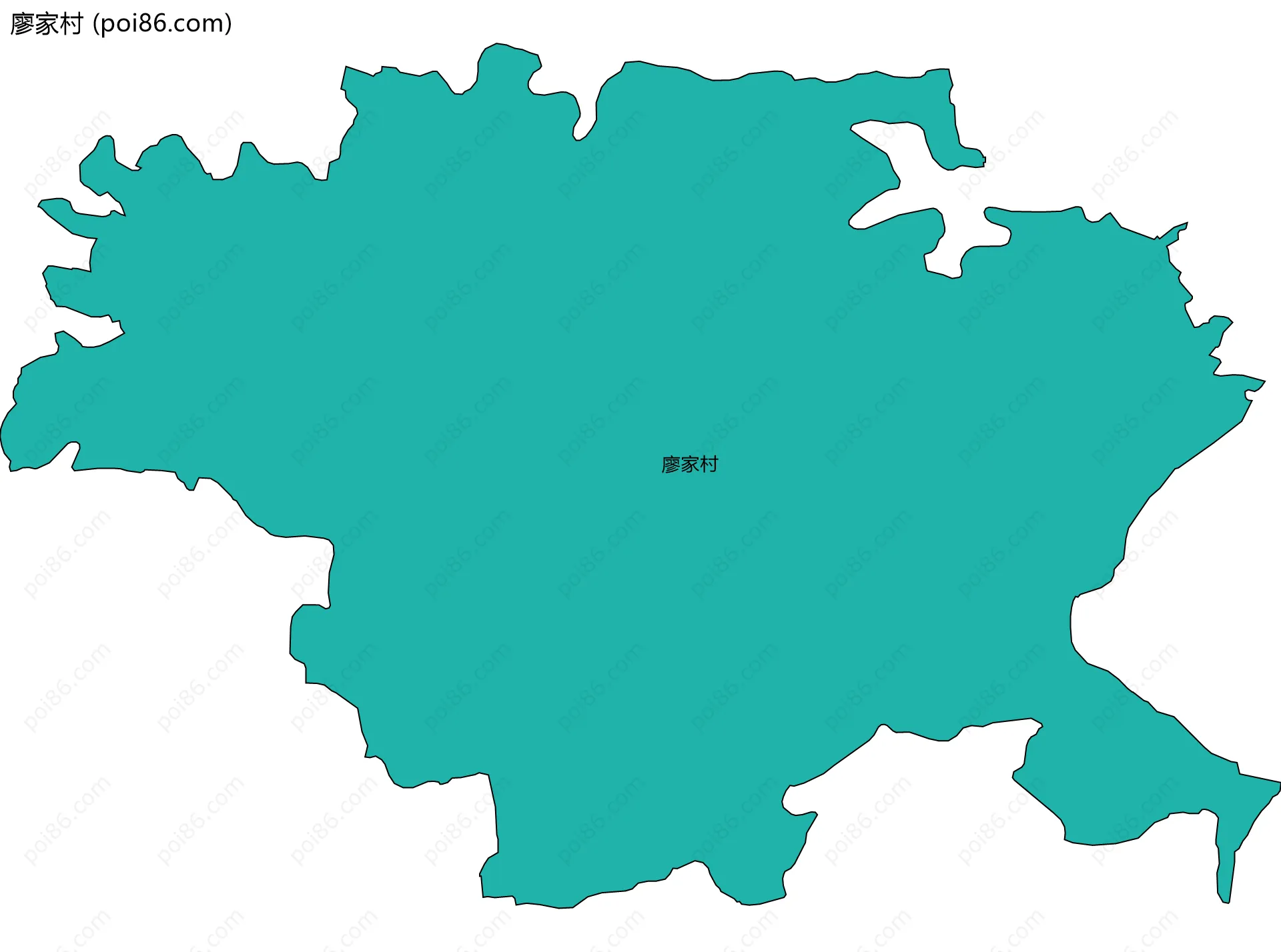 廖家村边界地图