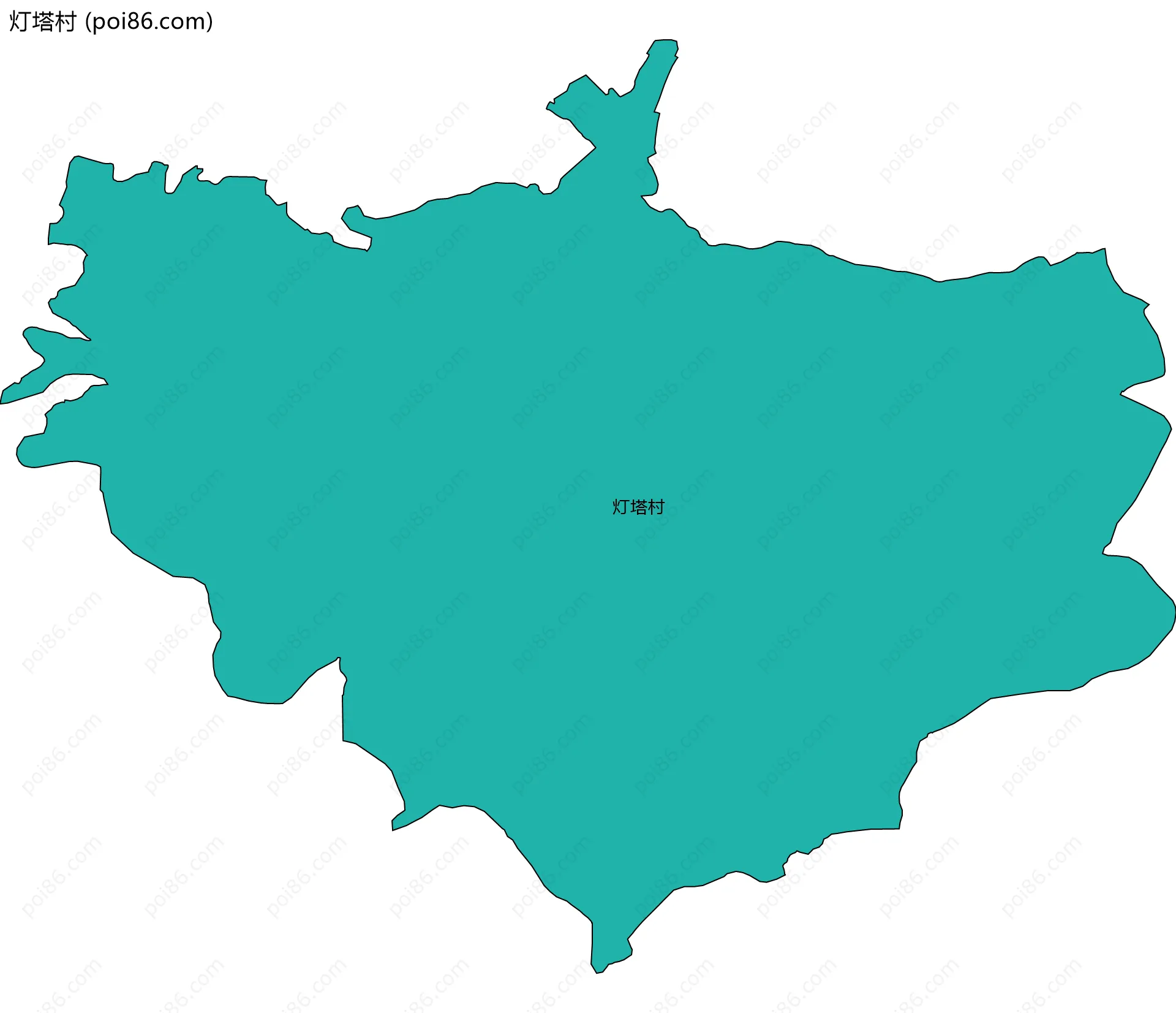 灯塔村边界地图