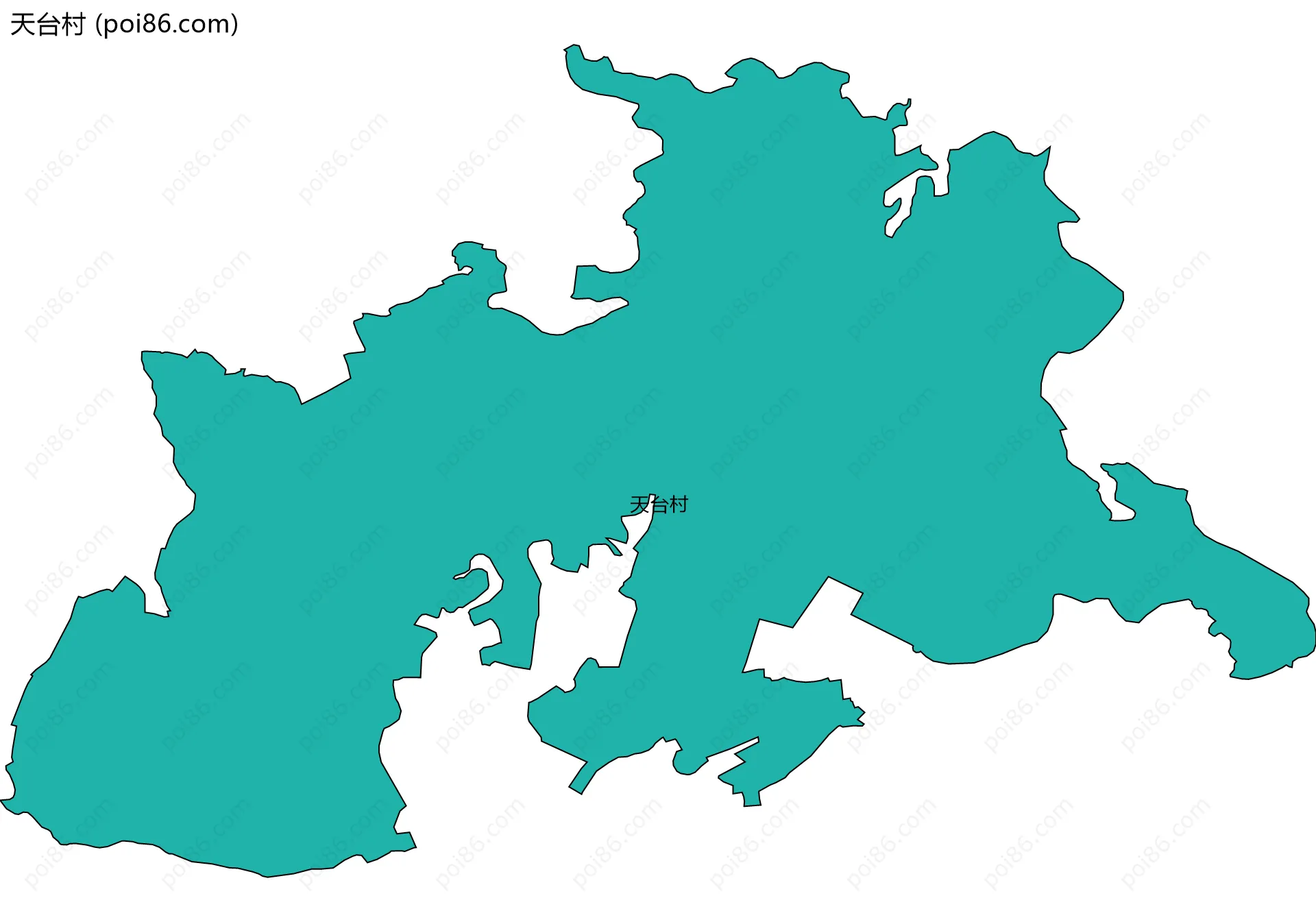 天台村边界地图