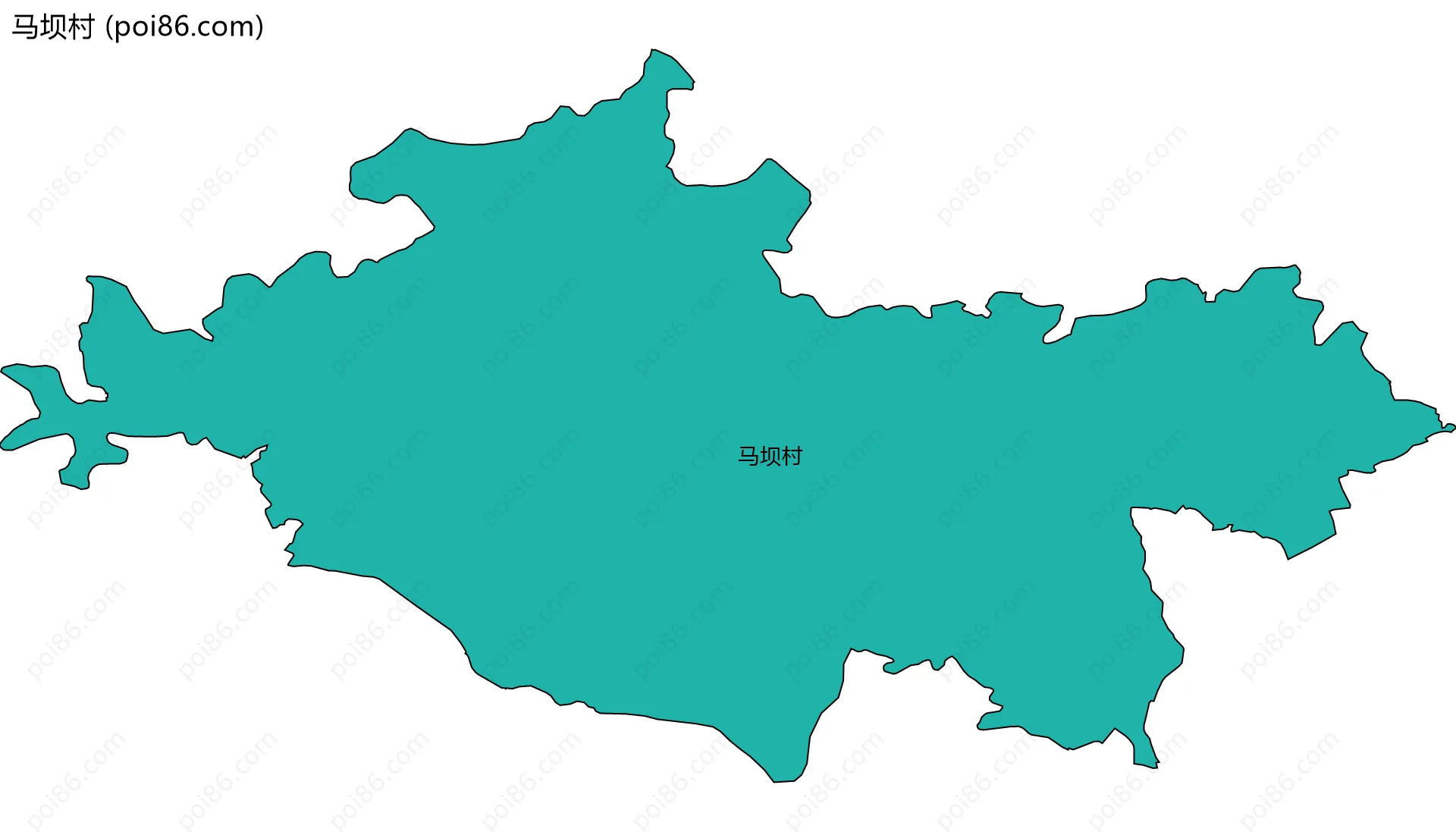 马坝村边界地图