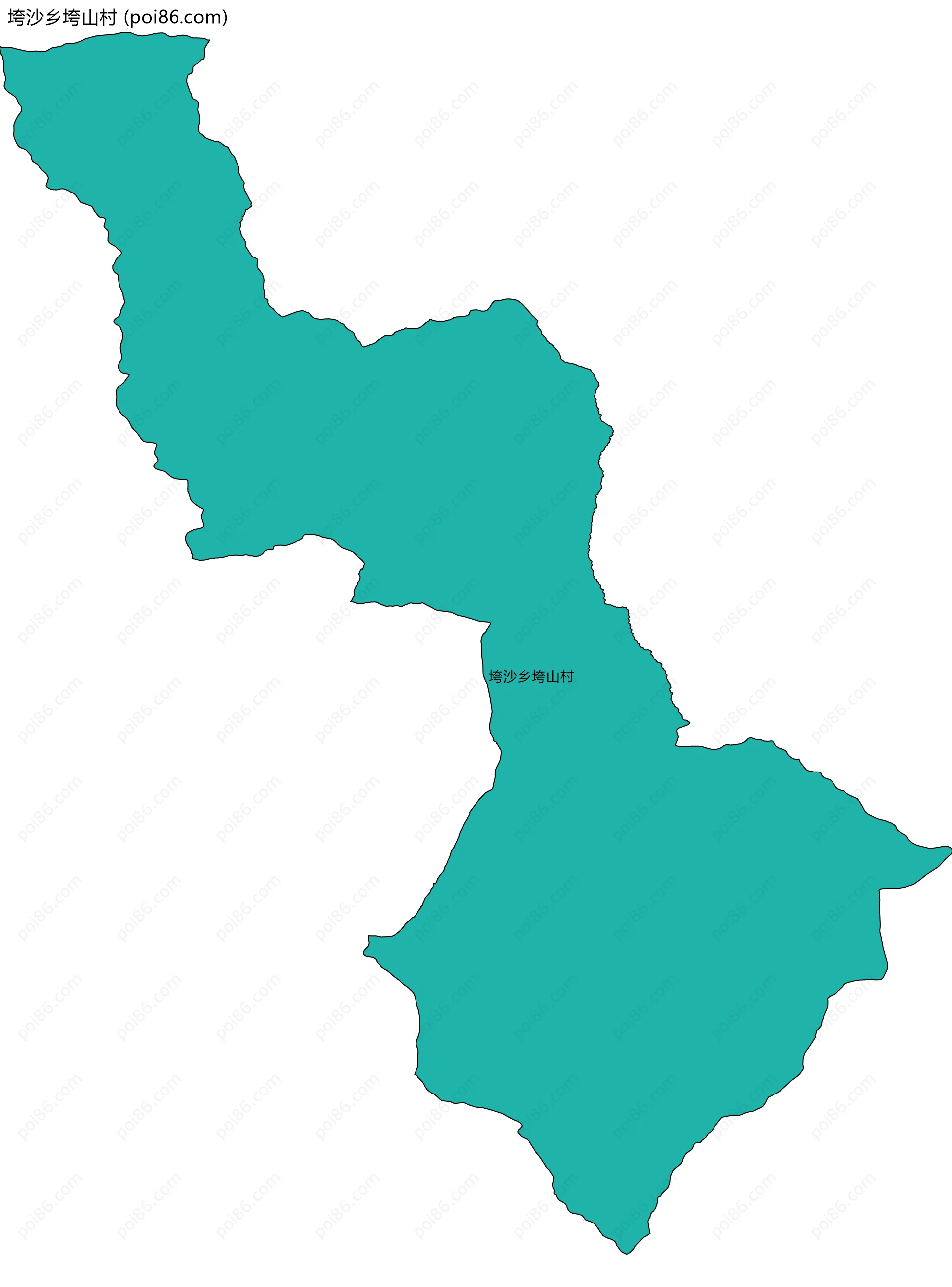 垮沙乡垮山村边界地图