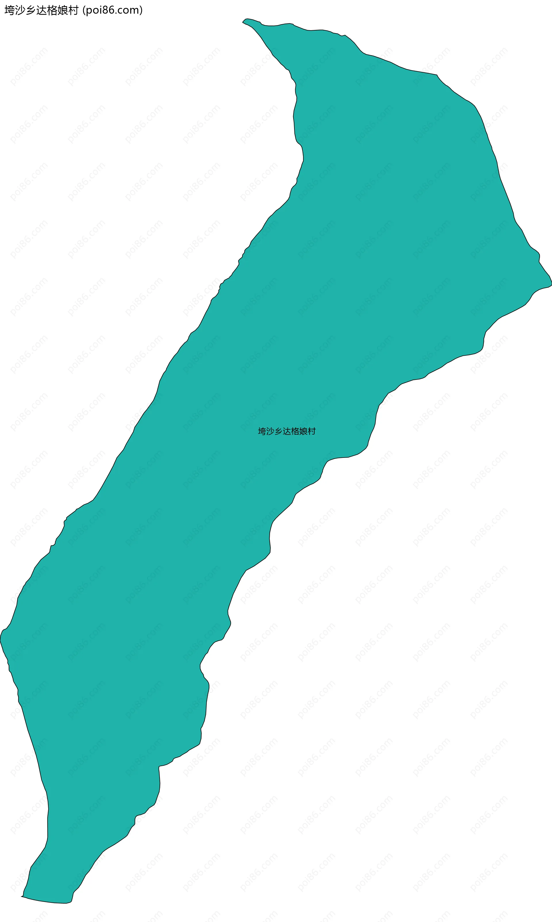 垮沙乡达格娘村边界地图