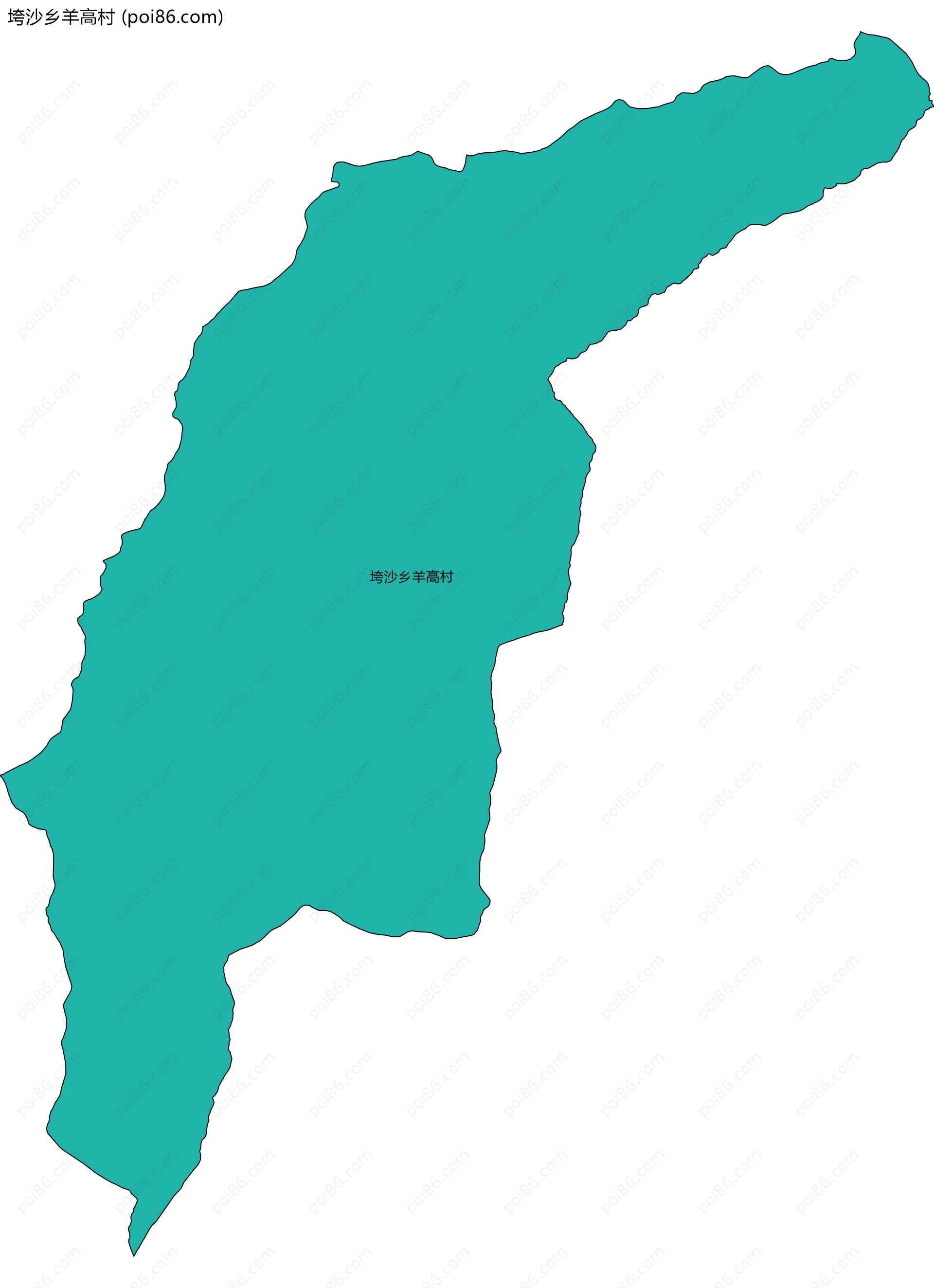 垮沙乡羊高村边界地图