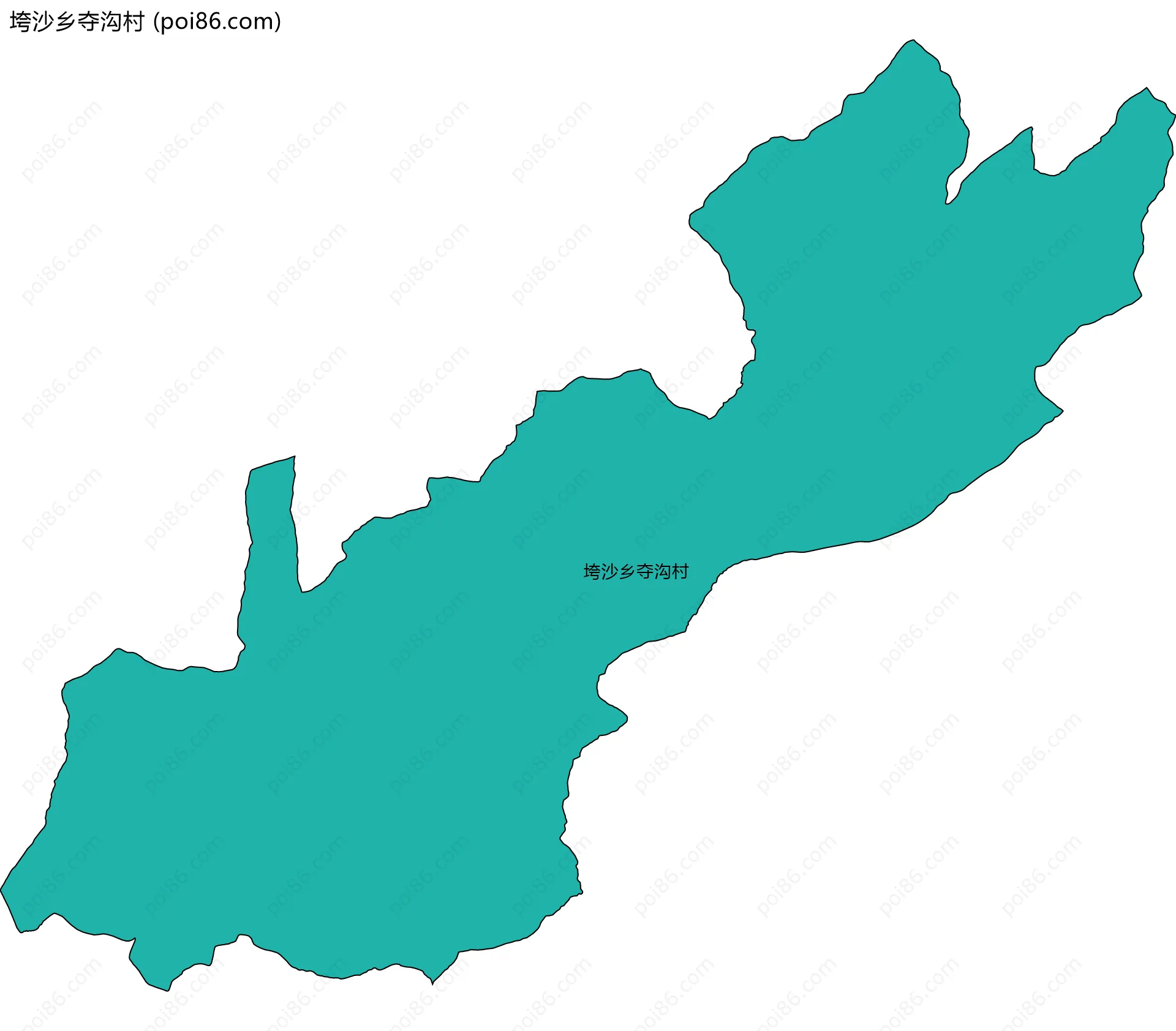 垮沙乡夺沟村边界地图