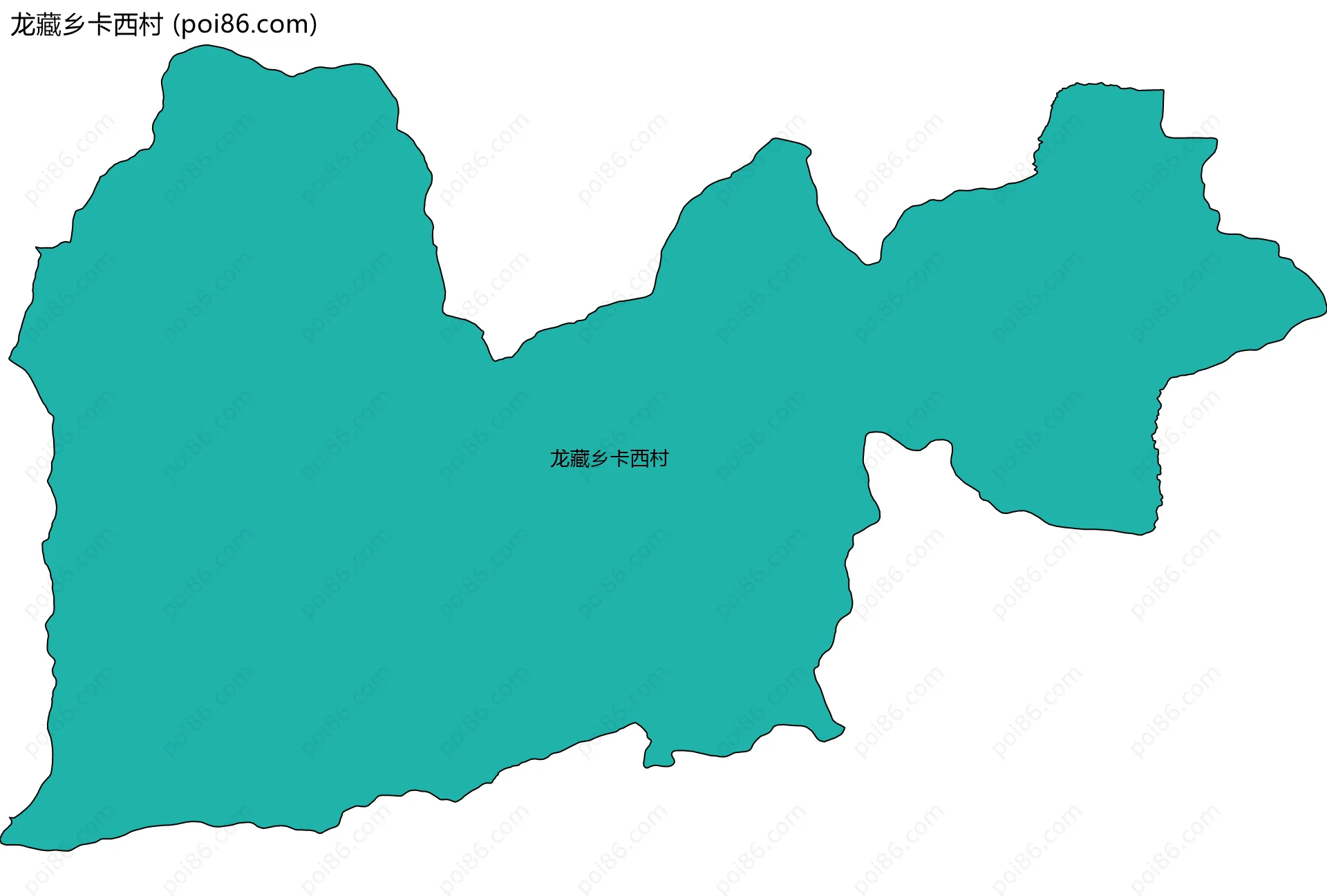 龙藏乡卡西村边界地图