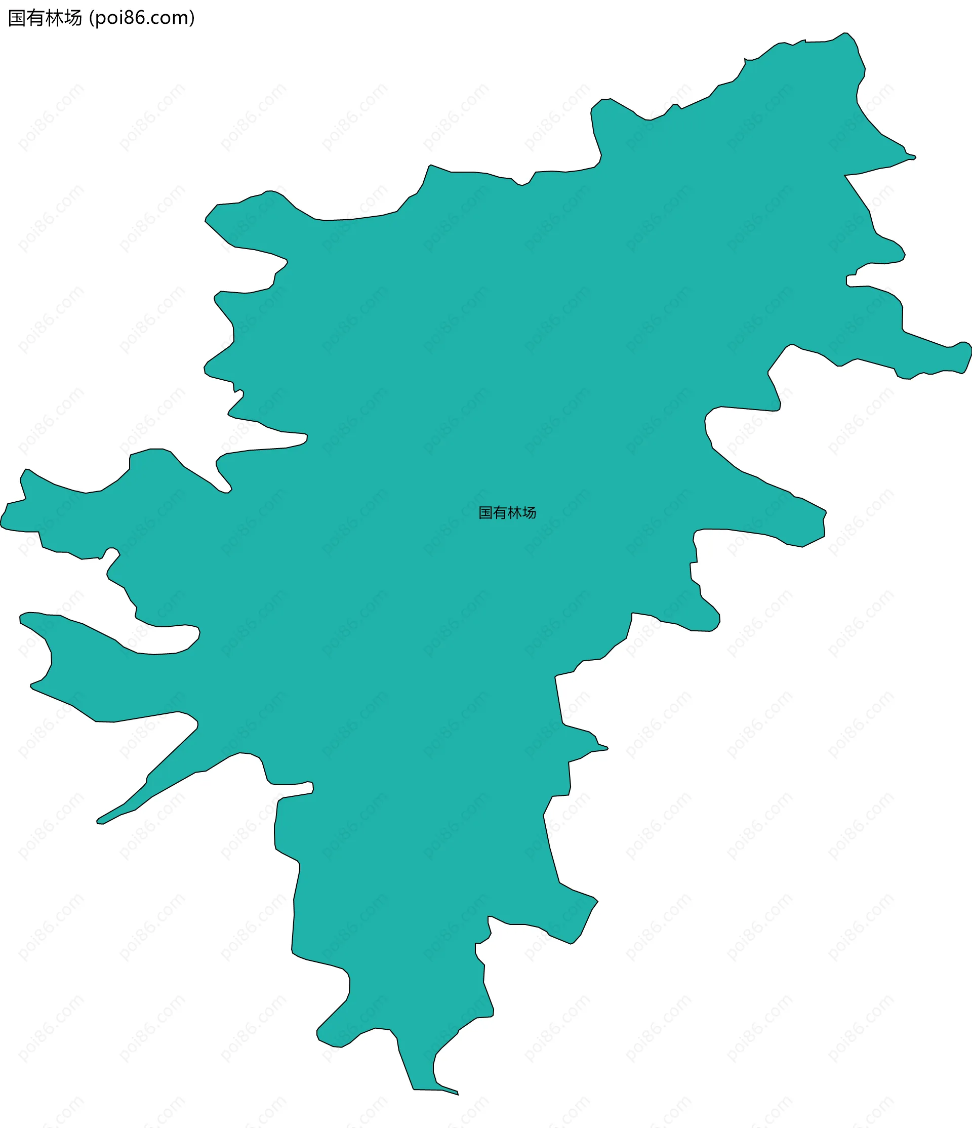 国有林场边界地图