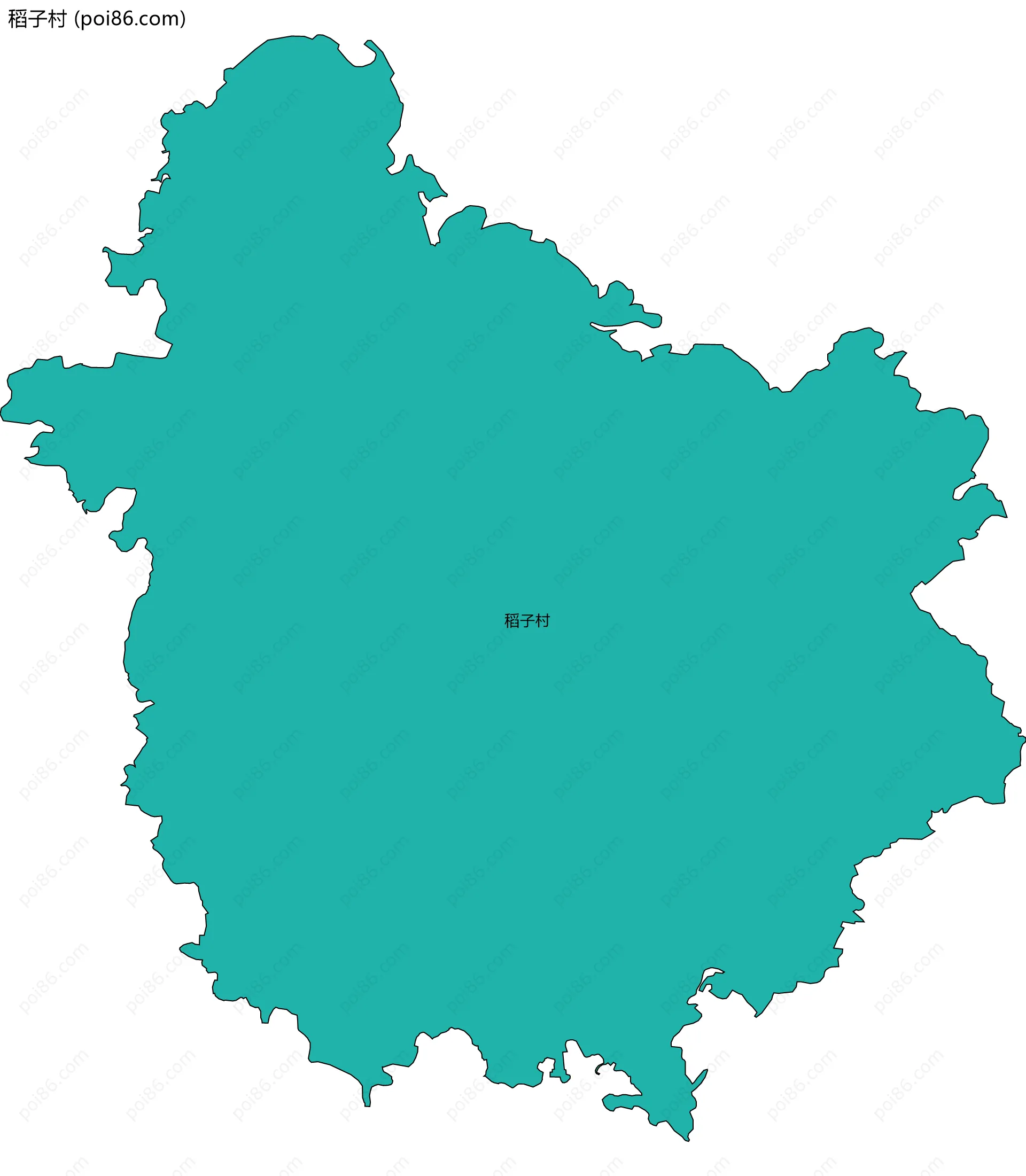 稻子村边界地图