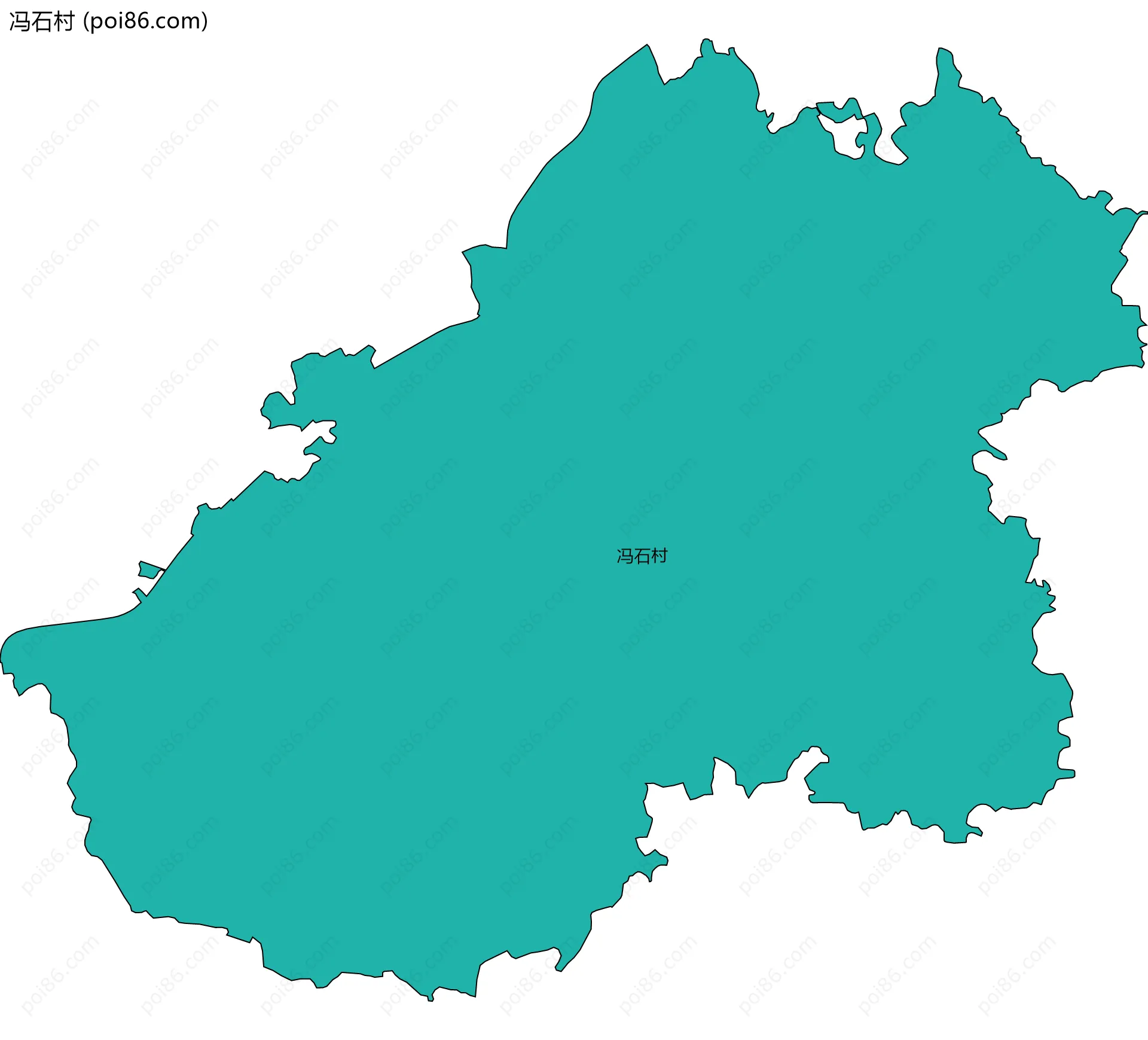冯石村边界地图