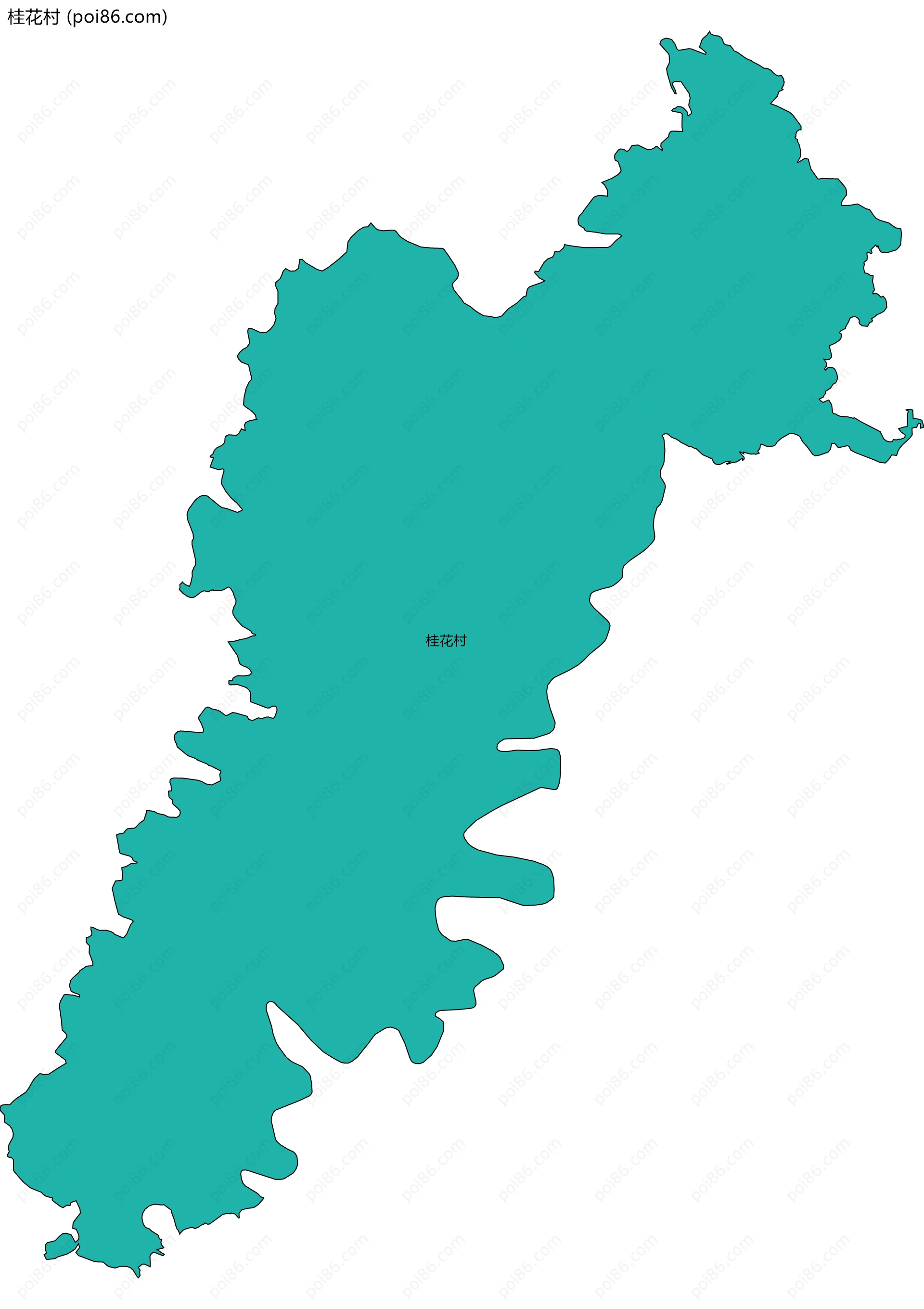 桂花村边界地图