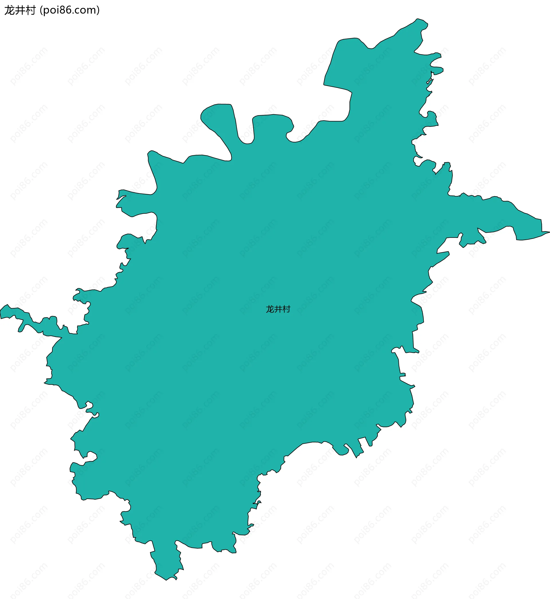 龙井村边界地图
