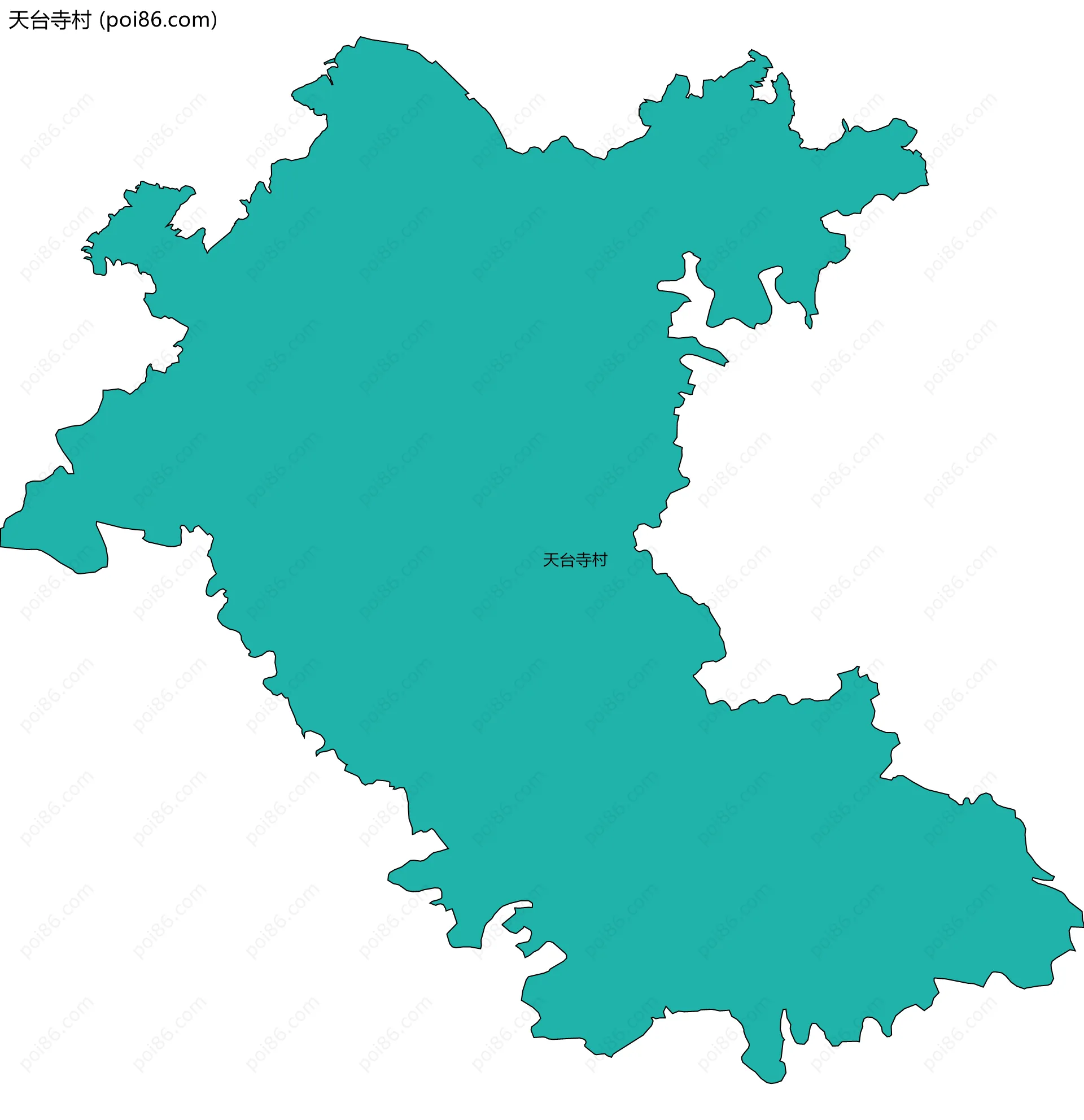 天台寺村边界地图