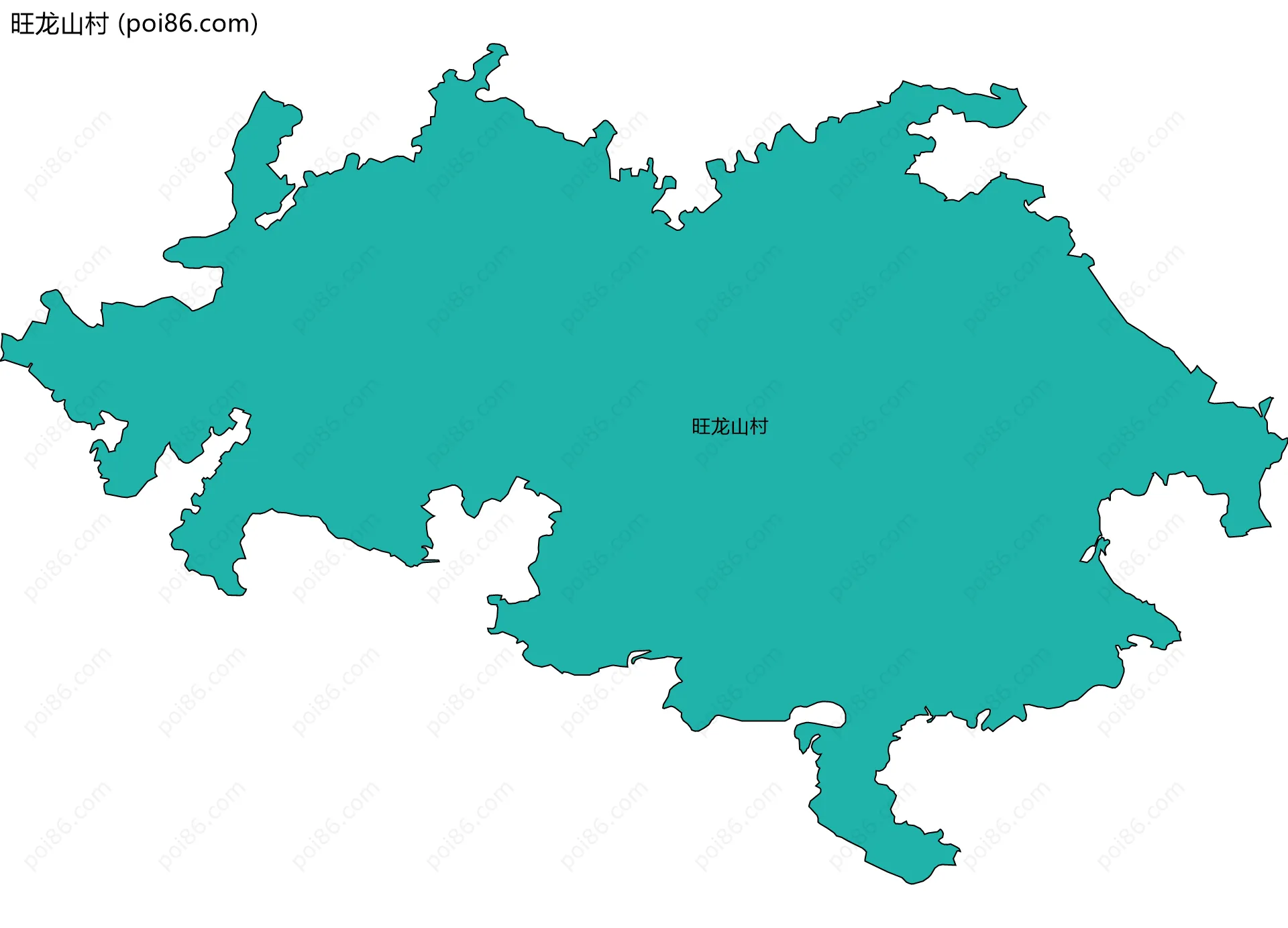 旺龙山村边界地图