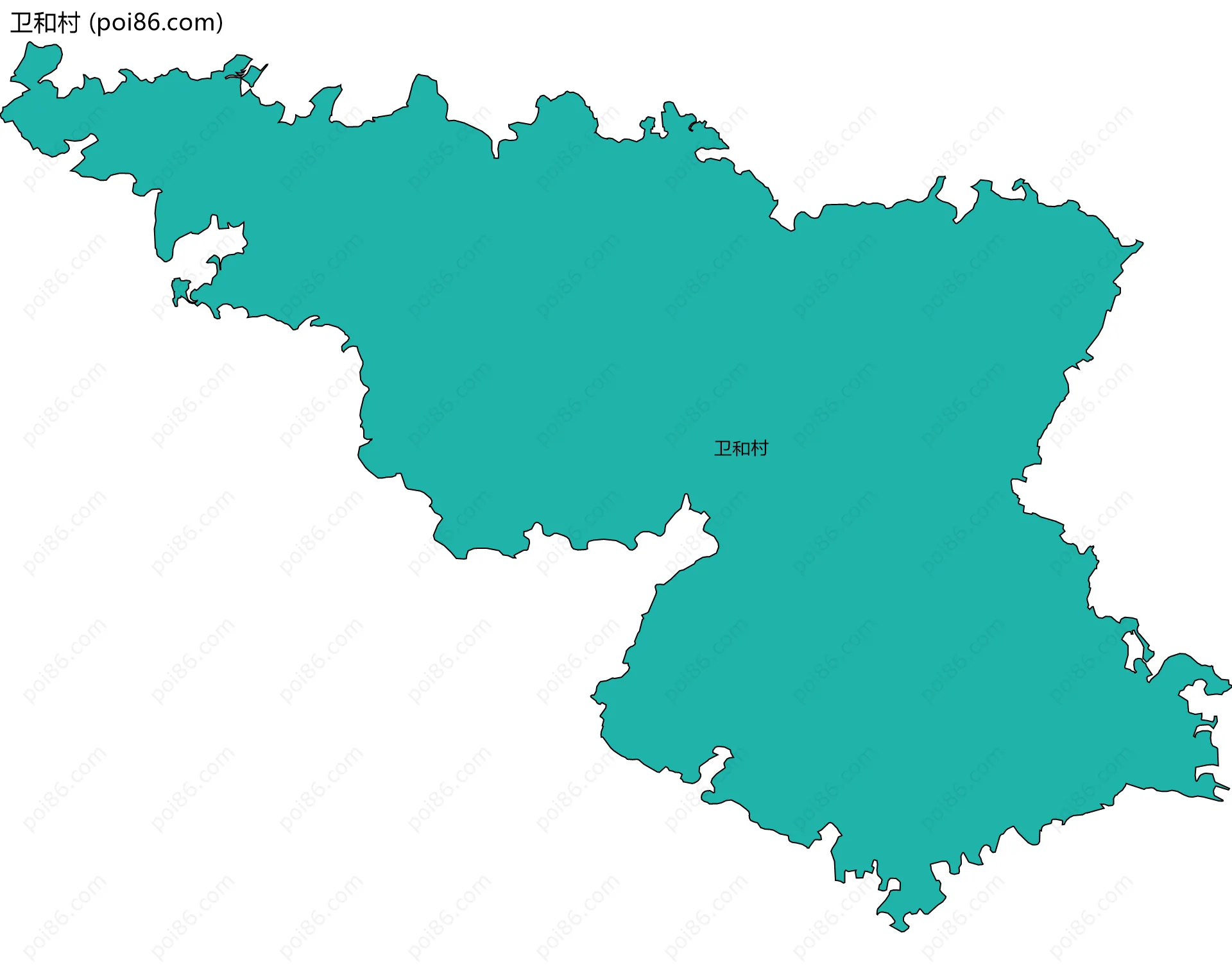 卫和村边界地图