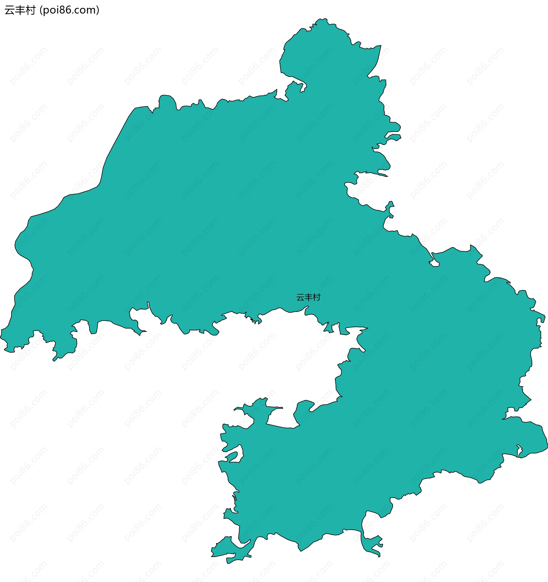 云丰村边界地图