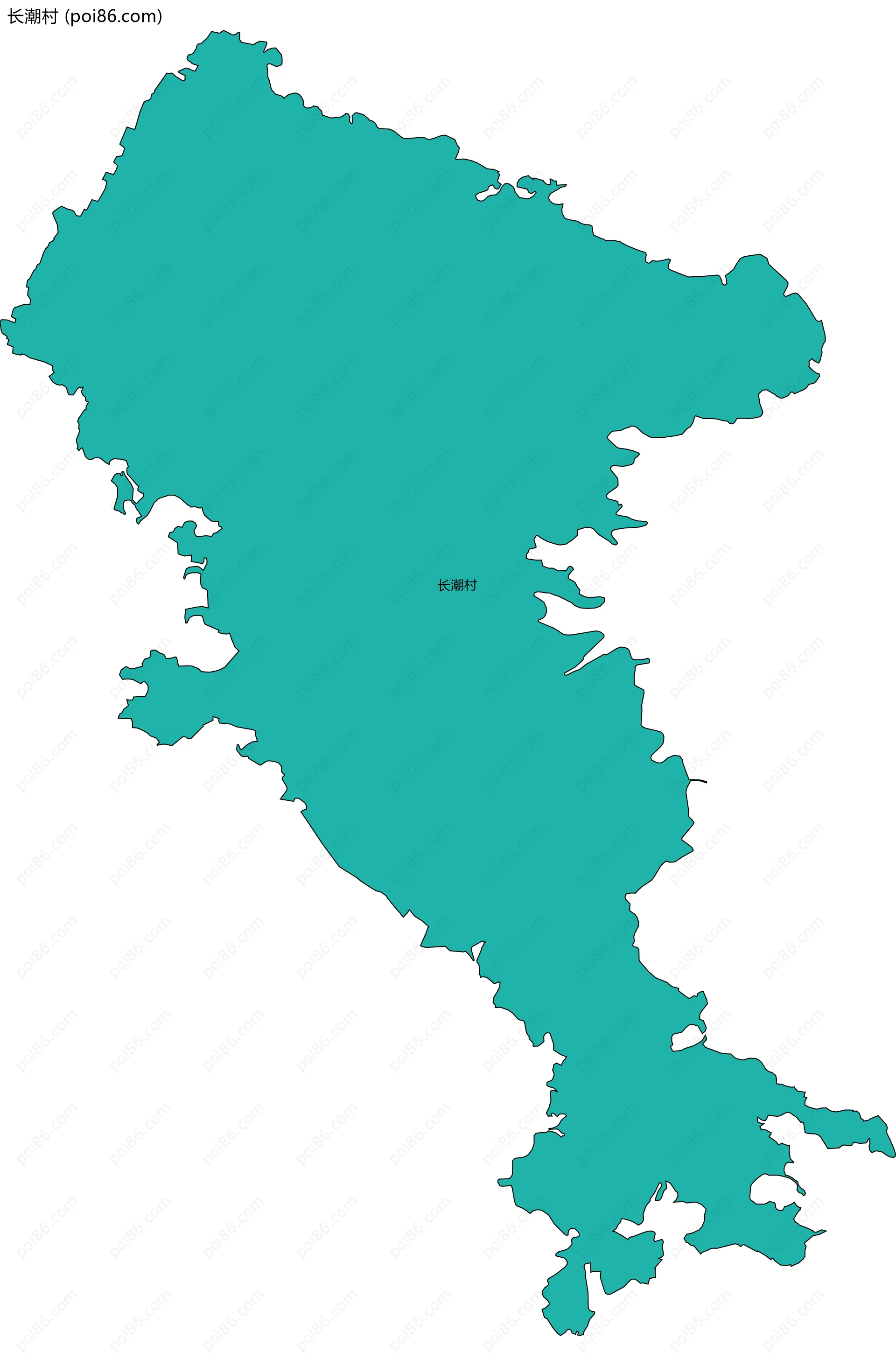 长潮村边界地图