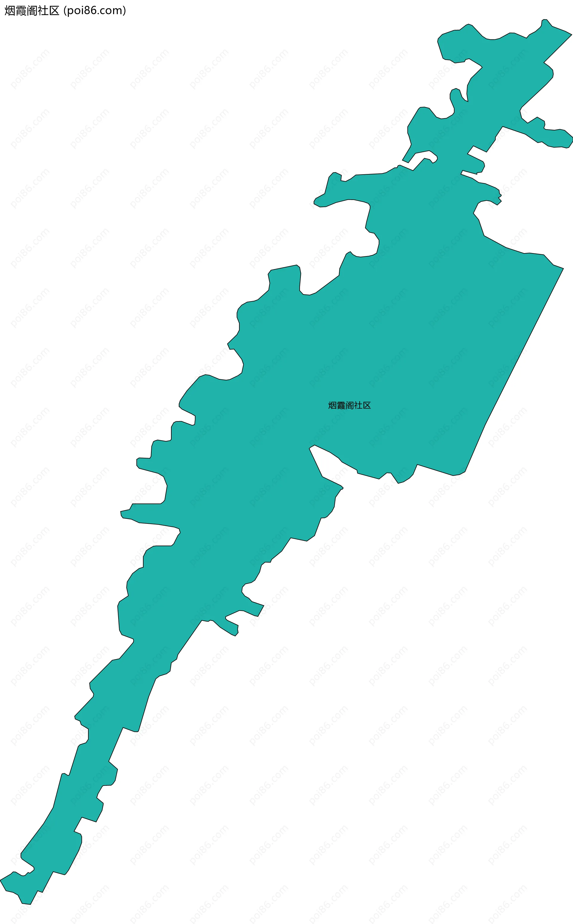 烟霞阁社区边界地图