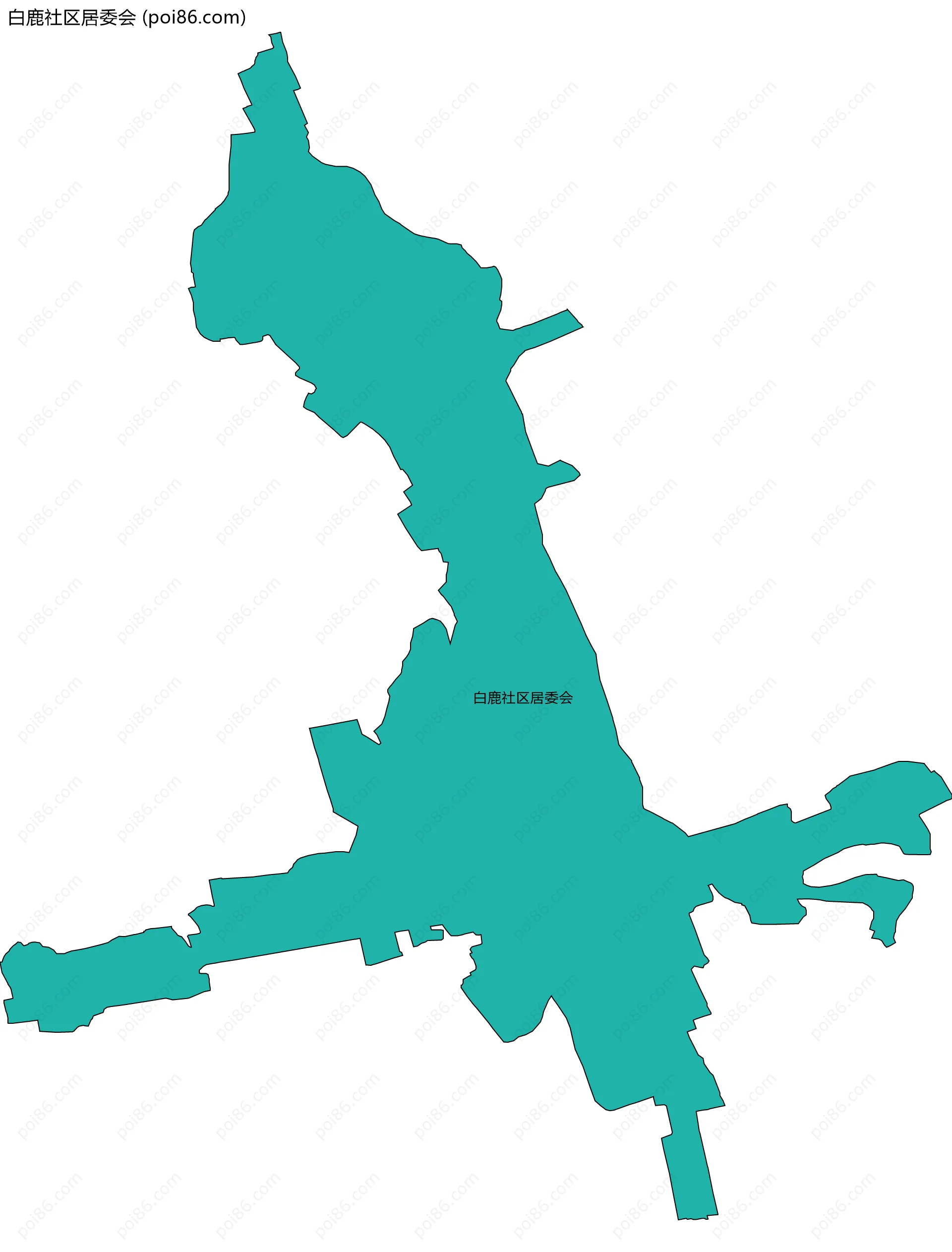 白鹿社区居委会边界地图