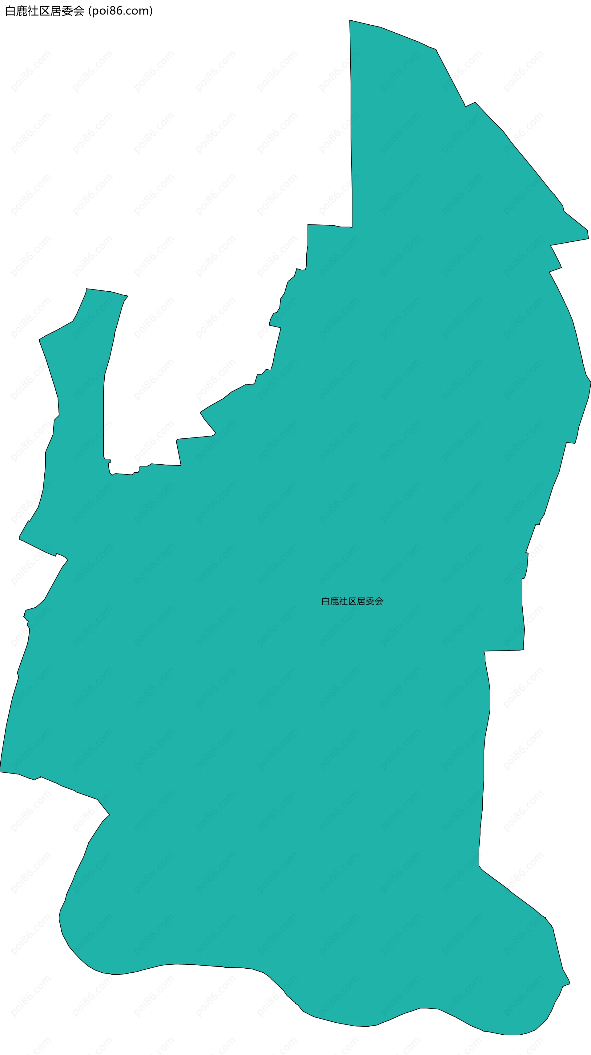 白鹿社区居委会边界地图