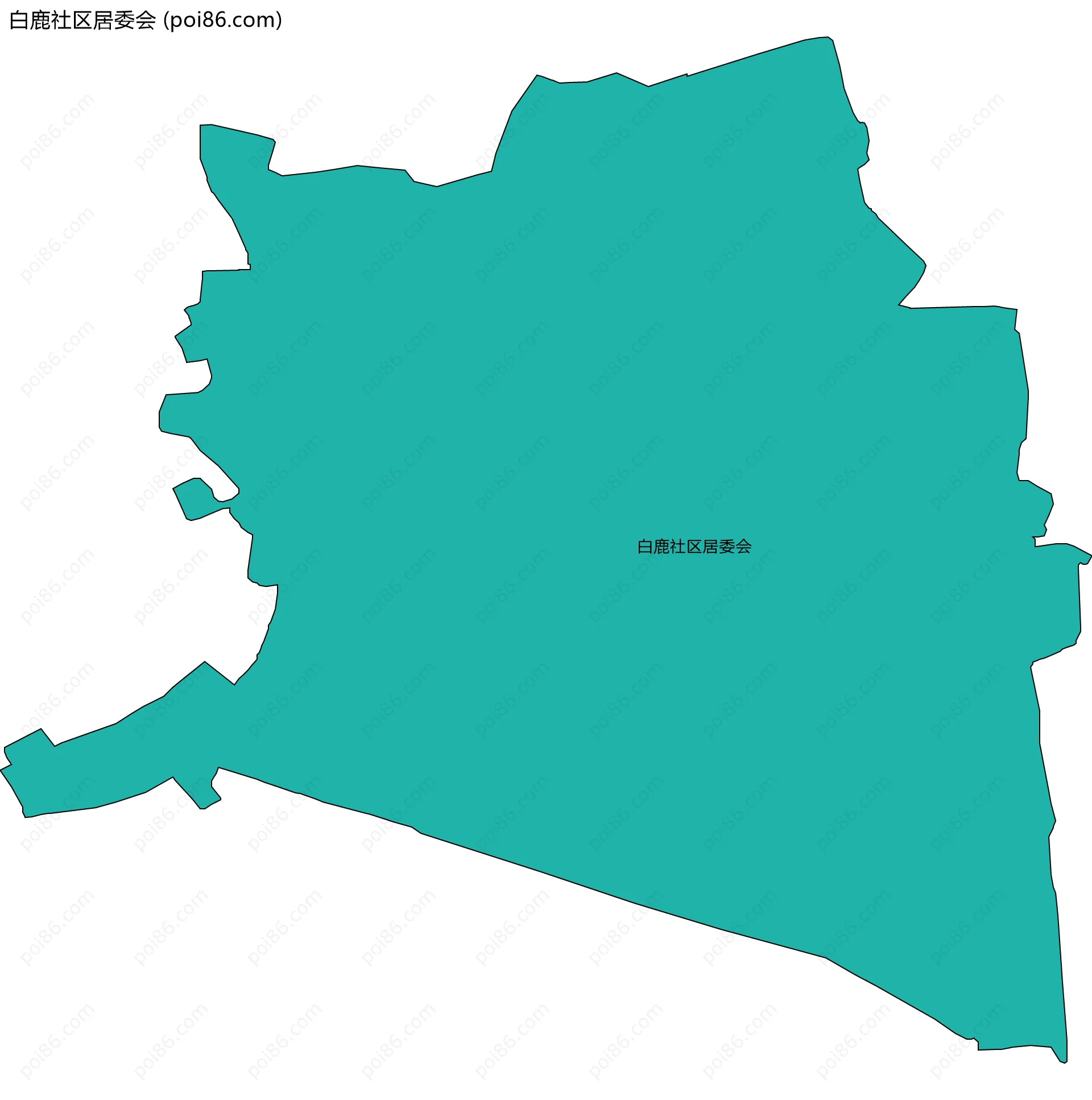 白鹿社区居委会边界地图