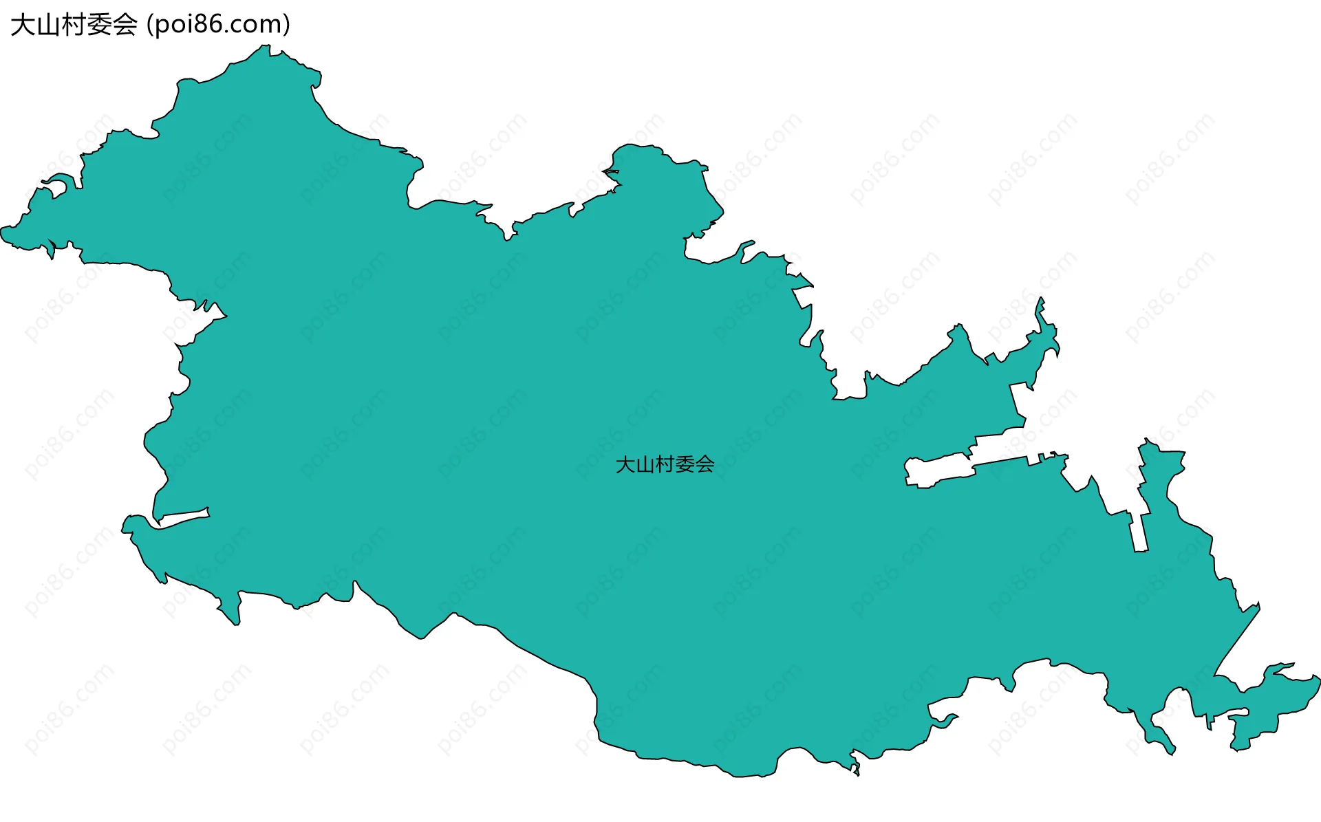 大山村委会边界地图