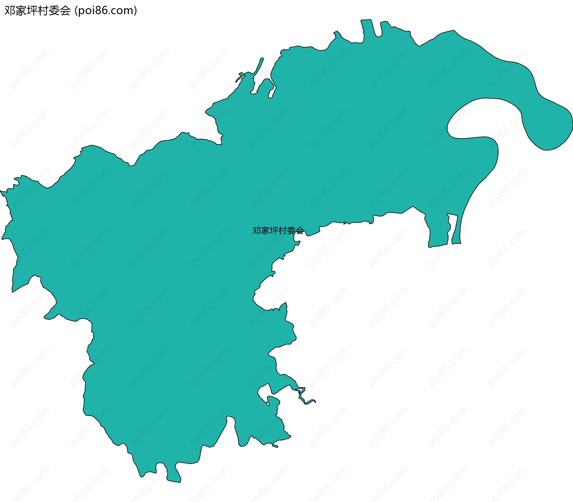 邓家坪村委会边界地图