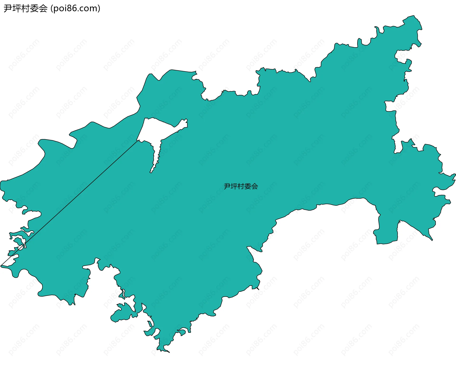 尹坪村委会边界地图