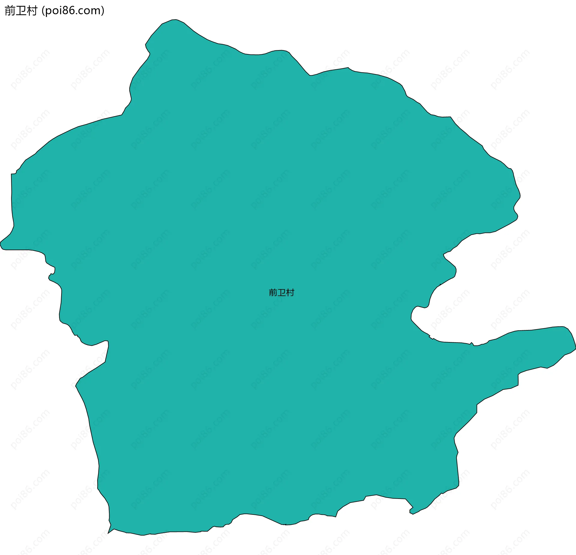 前卫村边界地图