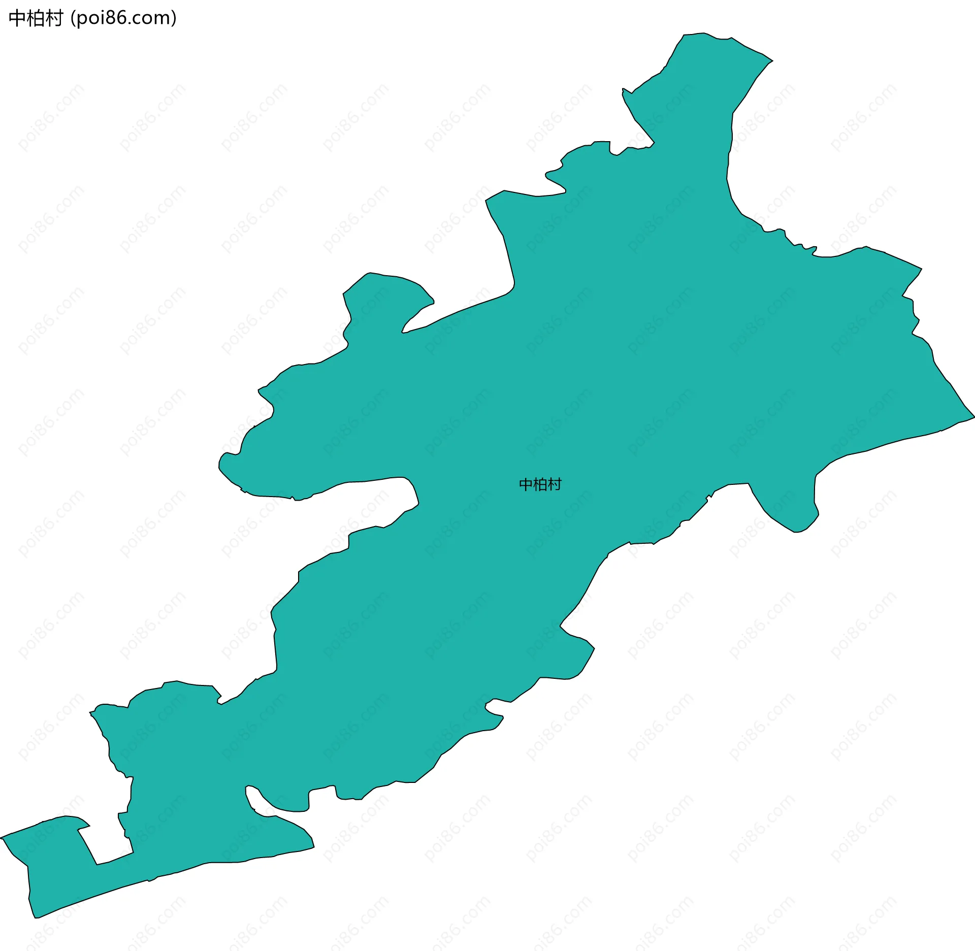 中柏村边界地图