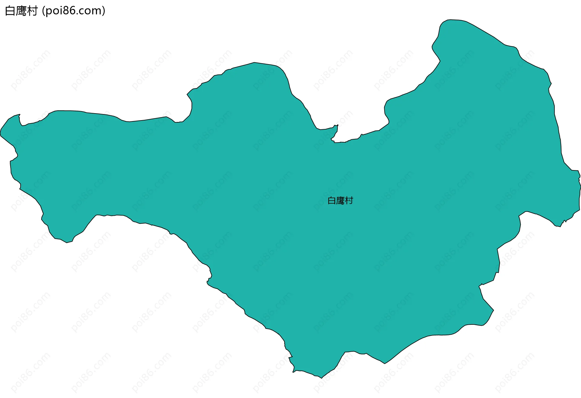 白鹰村边界地图