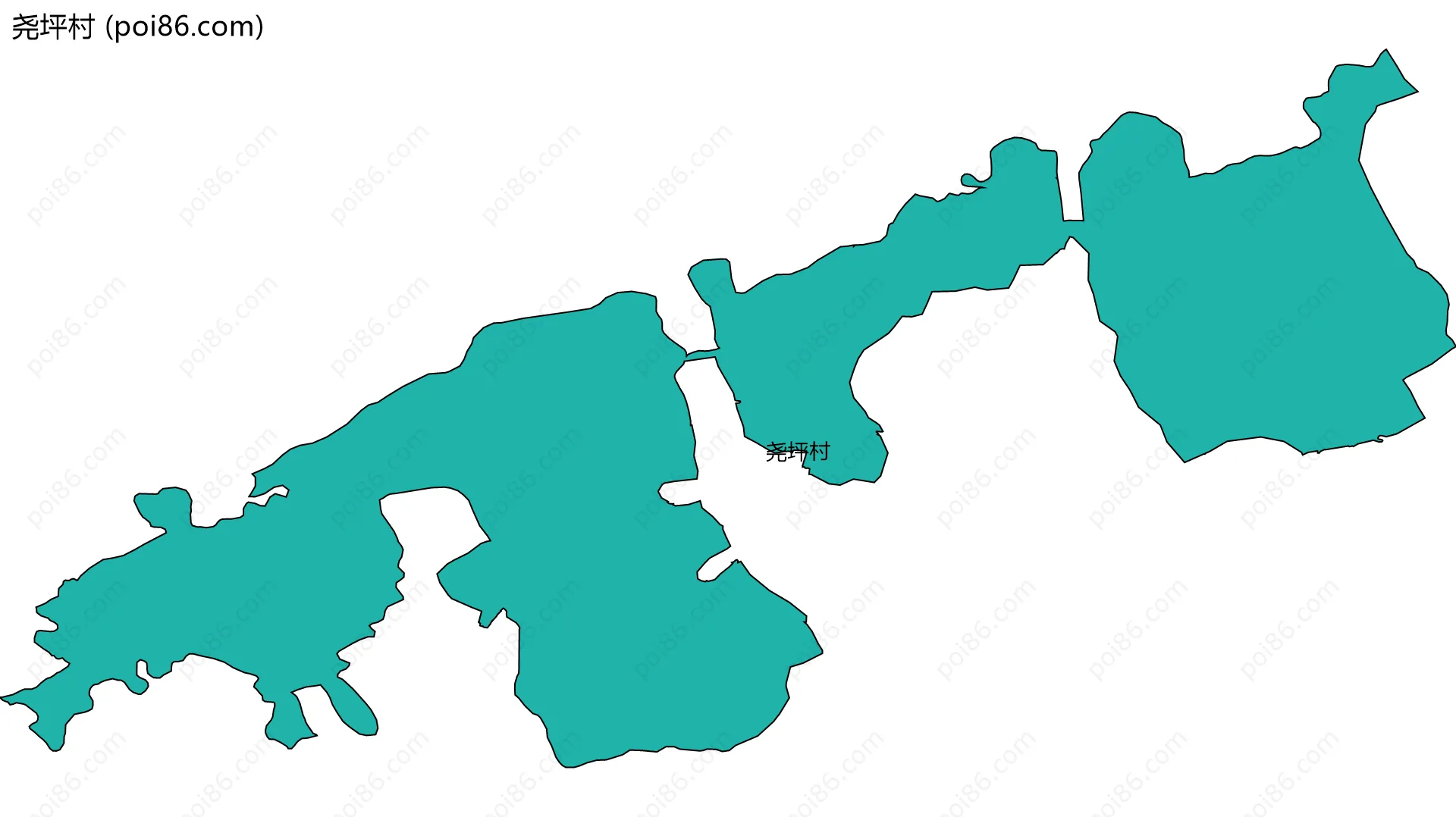 尧坪村边界地图