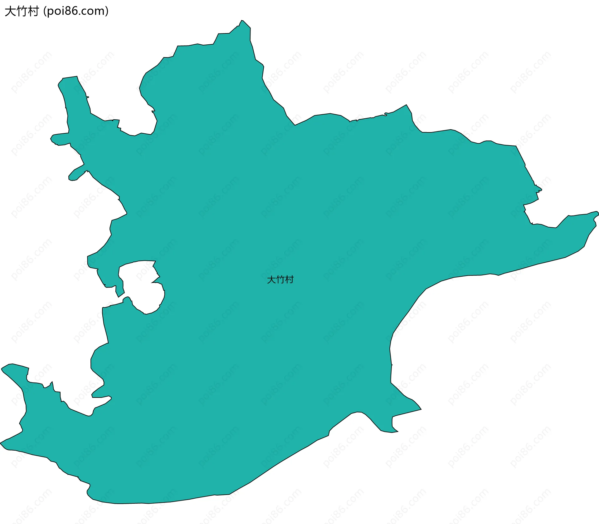 大竹村边界地图